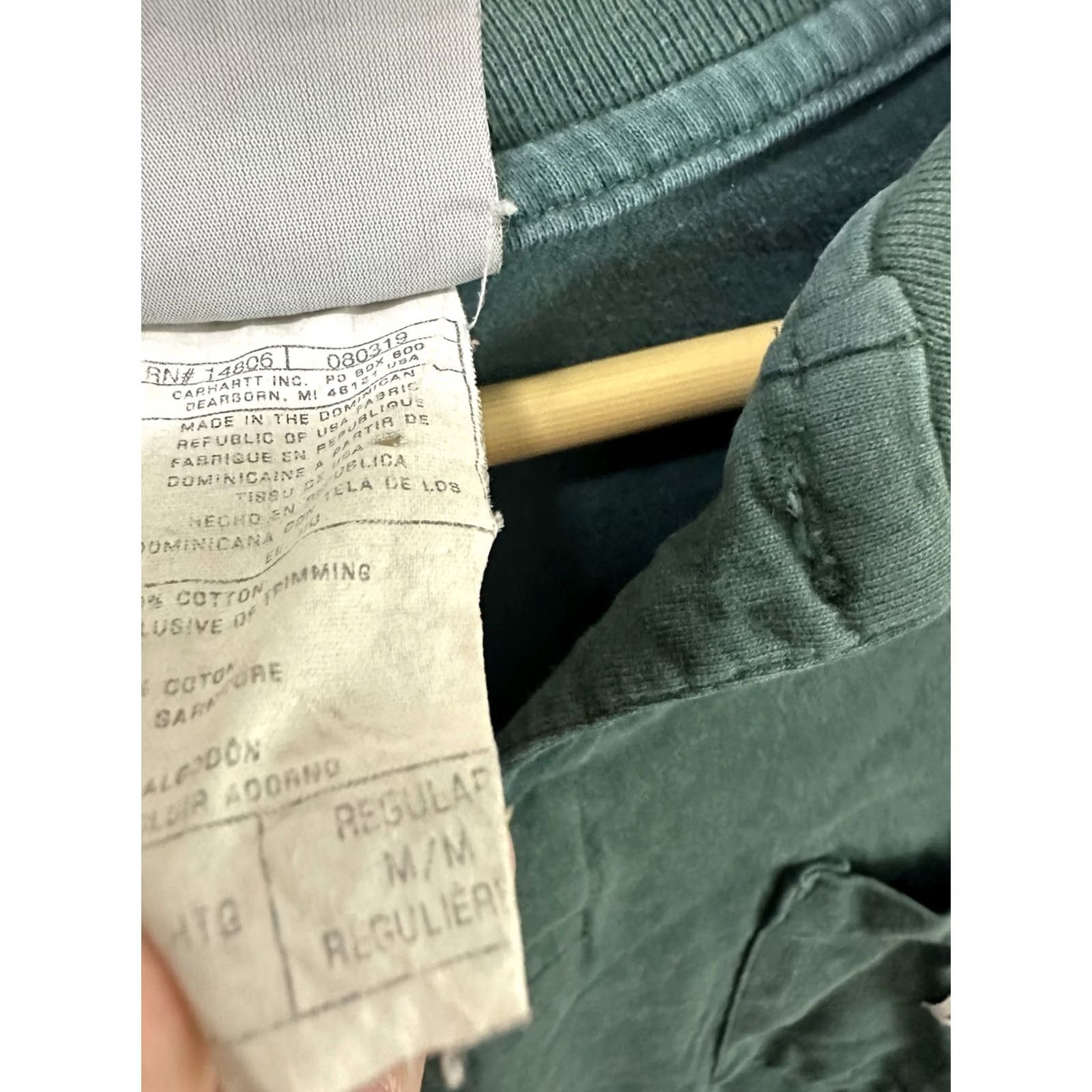 Carhartt VTG Carhartt Faded Worn Distressed Work WIP Pocket Henley LS T-Shirt L Men Green Size L Size US L / EU 52-54 / 3 - 6 Thumbnail