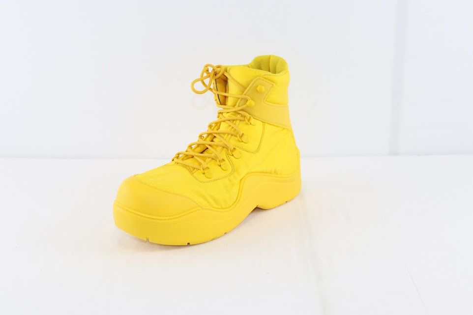 Bottega Veneta o1rshd1 Puddle Bomber Fabric Boots in Egg Yolk Color Size US 11 / EU 44 - 3 Thumbnail