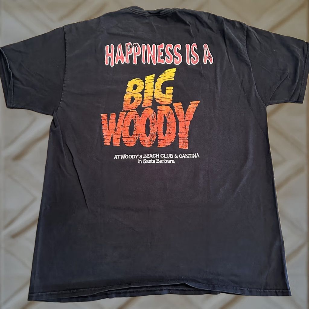 Vintage VINTAGE Santa Barbara CALIFORNIA Woody's Beach Club Cantina Men's T-Shirt 2XL Black Shirt Mens Size US XXL / EU 58 / 5 - 1 Thumbnail