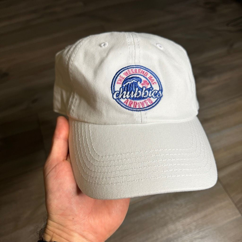Chubbies Chubbies White Logo Casual Strapback Hat Cap Size ONE SIZE - 1 Thumbnail