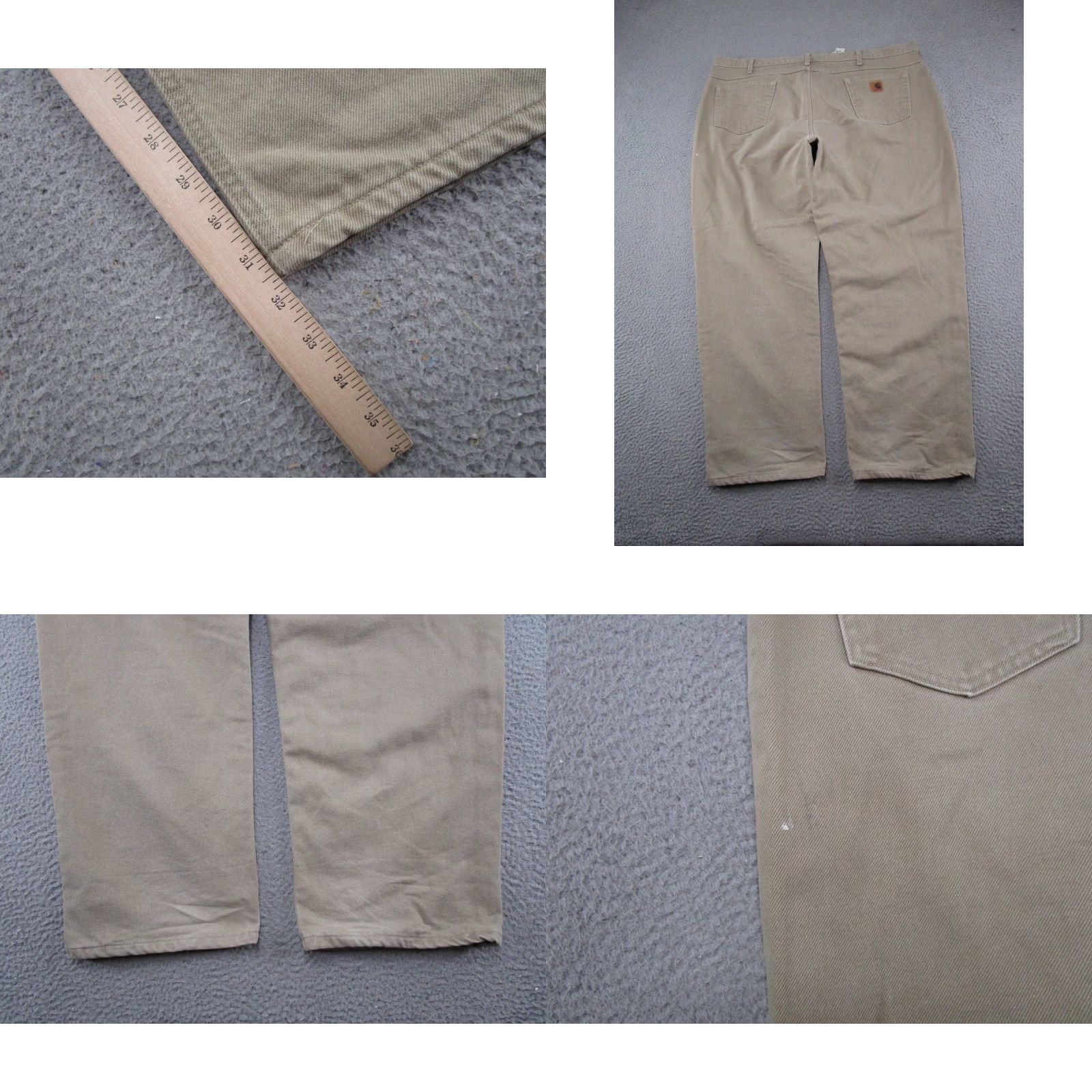 Carhartt Men's Vintage Carhartt B162 Flannel Lined Straight Leg Tan Jeans Sz 48x32 Size US 32 / EU 48 - 9 Thumbnail
