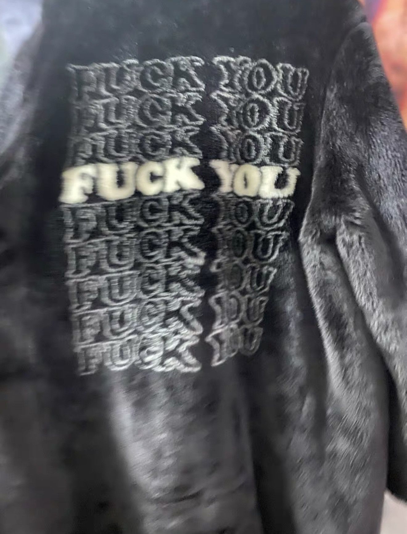 ジャケット・アウター Supreme/HYSTERIC GLAMOUR Fuck You Coat Supreme Hysteric Glamour Fuck You Faux Fur Coat Black Men's