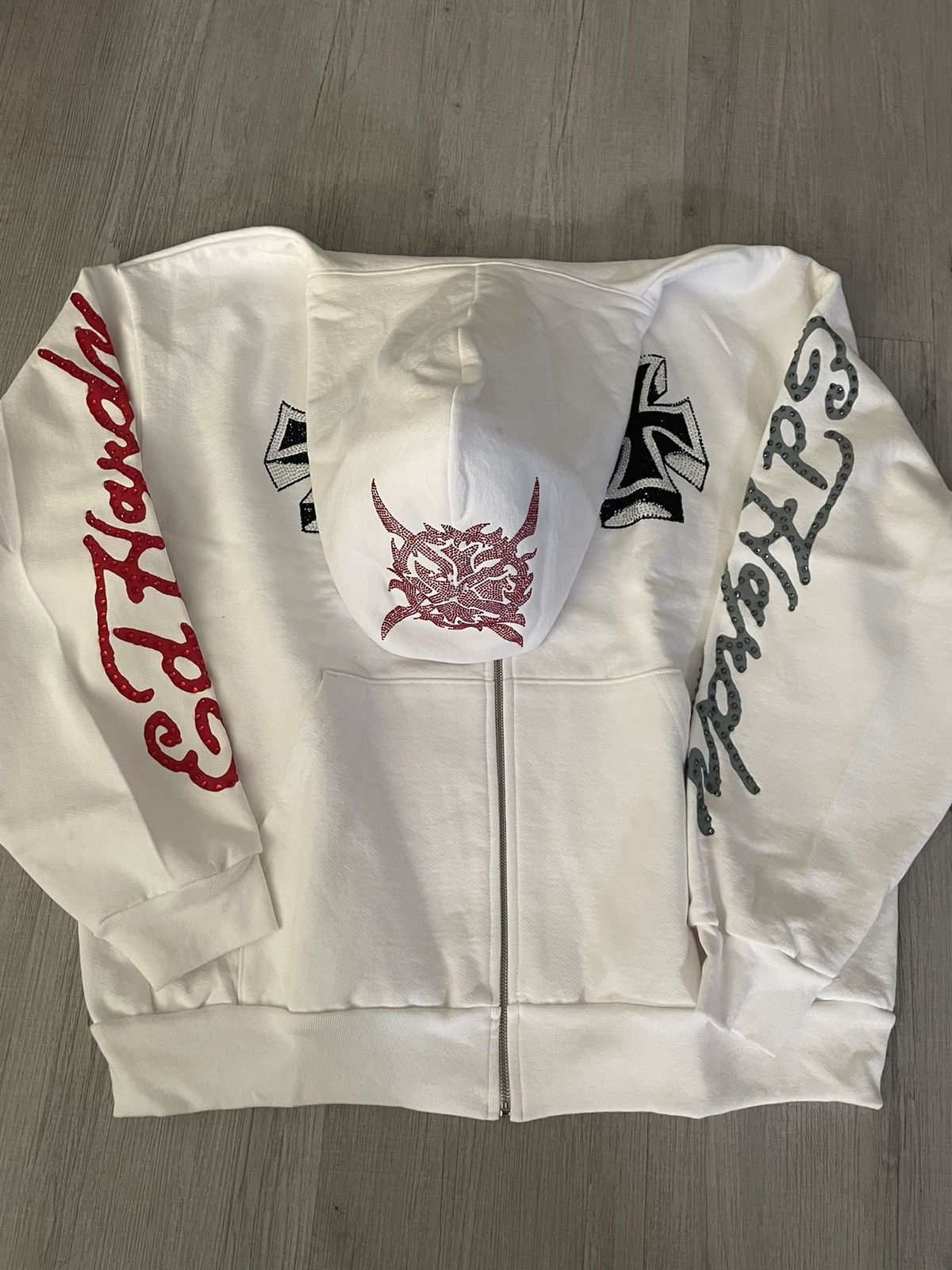 Ed Hardy × Ken Carson Ed hardy Ken Carson white zip up l Size US L / EU 52-54 / 3 - 2 Thumbnail