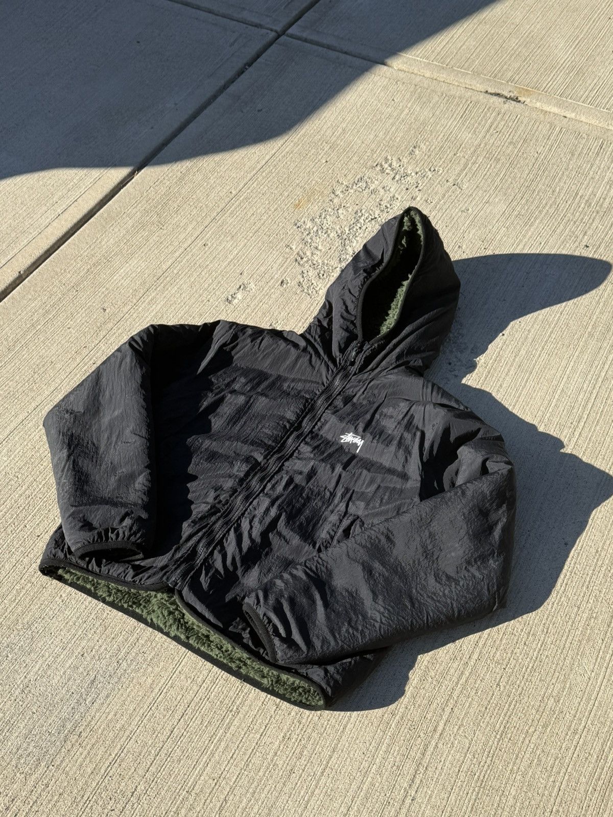 Stussy Stüssy Olive Sherpa Jacket Size US M / EU 48-50 / 2 - 6 Thumbnail