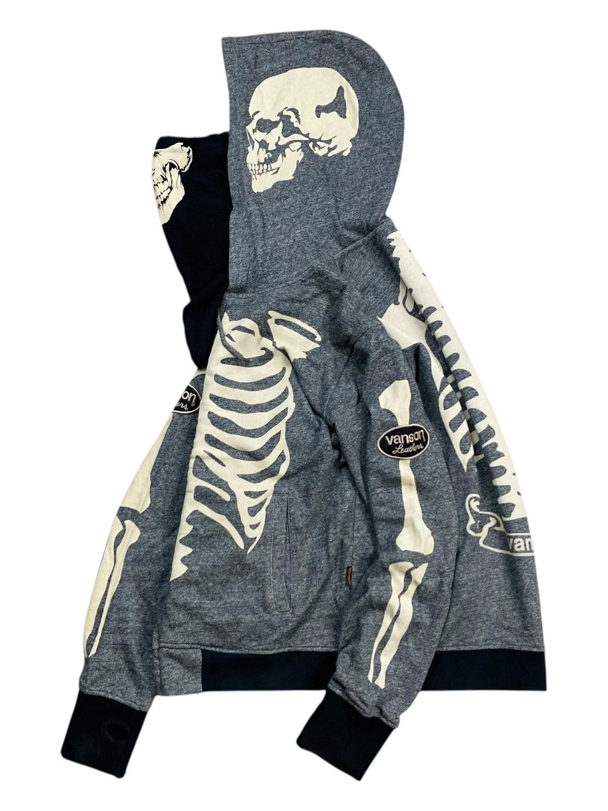 Vanson Leathers Skeleton Hoodie | Grailed