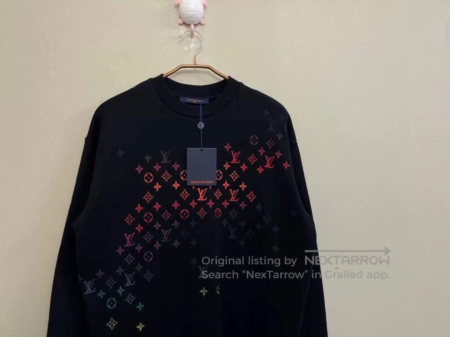 Louis Vuitton louis vuitton black embroidered logo sweatshirt. Size US XS / EU 42 / 0 - 2 Thumbnail