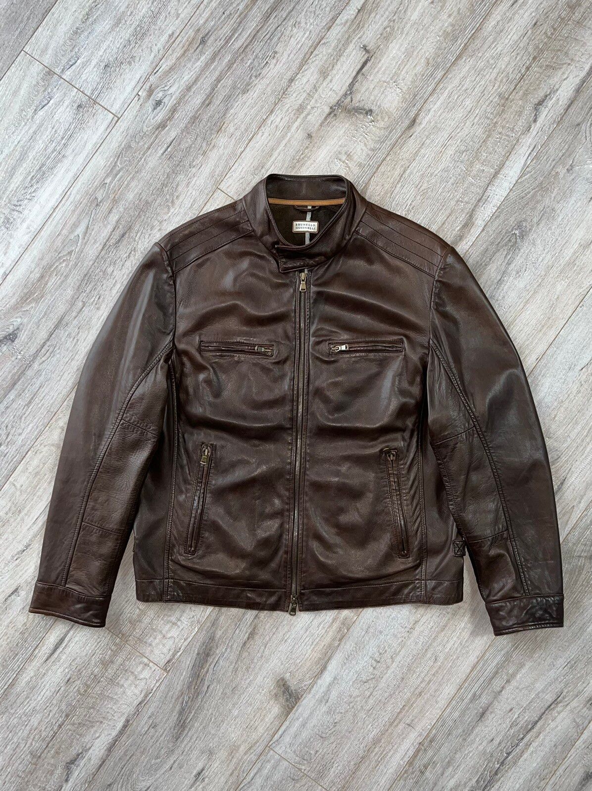 Brunello Cucinelli Brunello Cucinelli Real Nappa Leather Jacket | Grailed