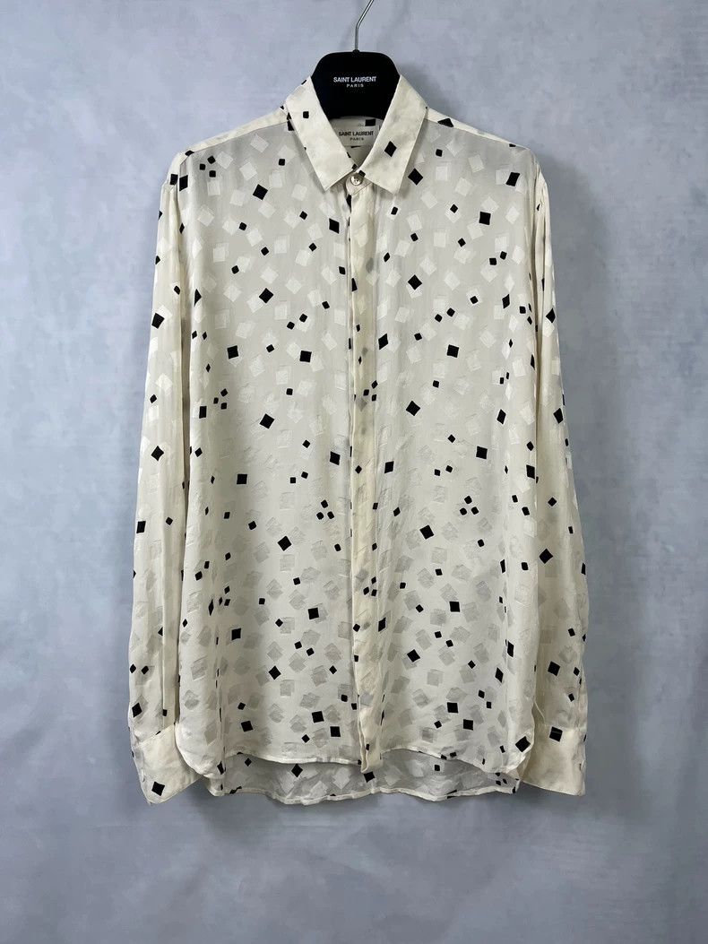 Saint Laurent Paris saint Laurent paris size 39 20ss Silk Square Shirt 2503-Ne Size US M / EU 48-50 / 2 - 1 Thumbnail