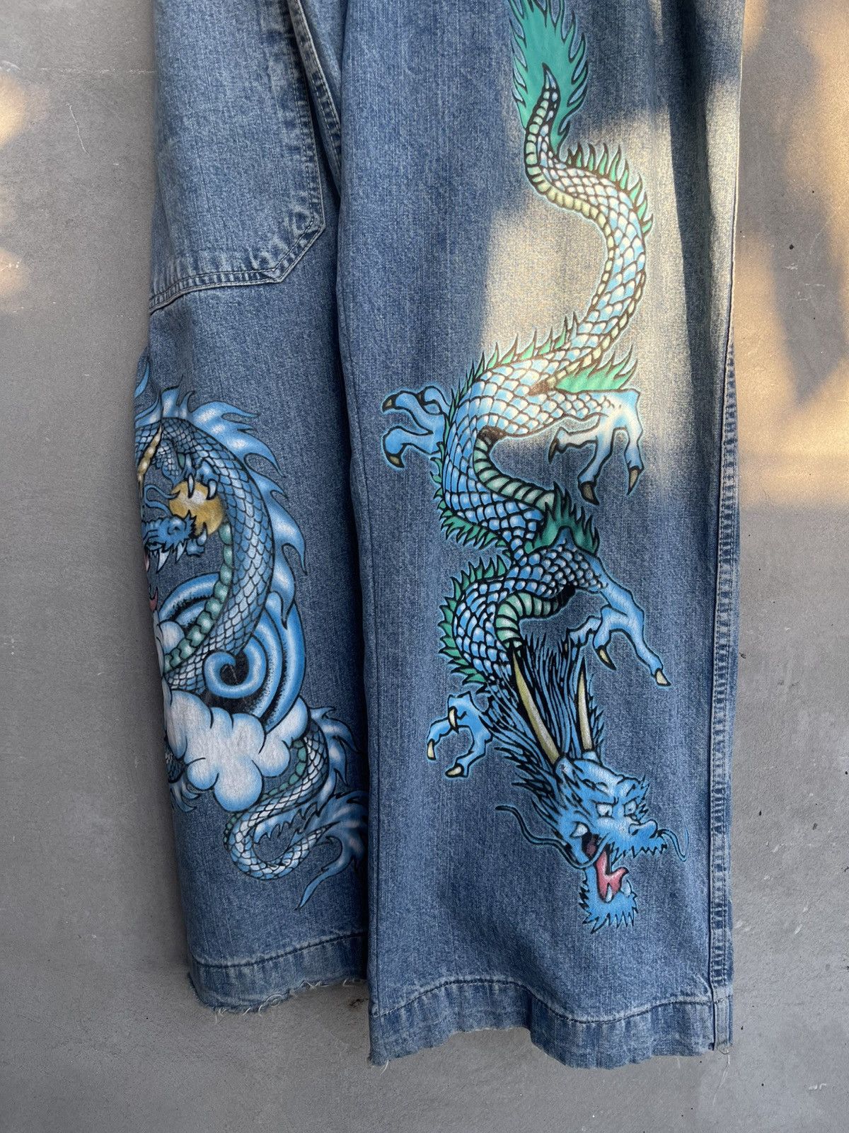 JNCO Jnco Dragon Cloud Vintage 2000s Size US 32 / EU 48 - 1 Thumbnail