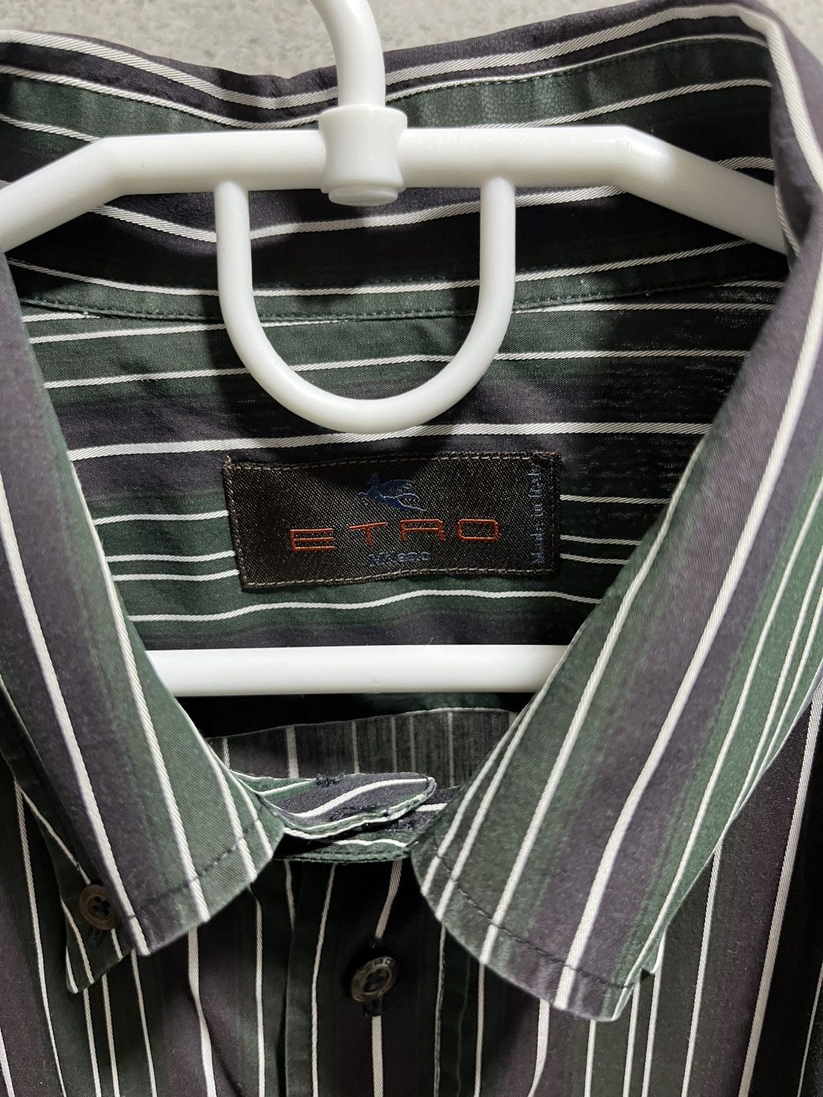 Etro × Vintage Etro Shirt Black Striped Men Size 43 Size US M / EU 48-50 / 2 - 9 Thumbnail