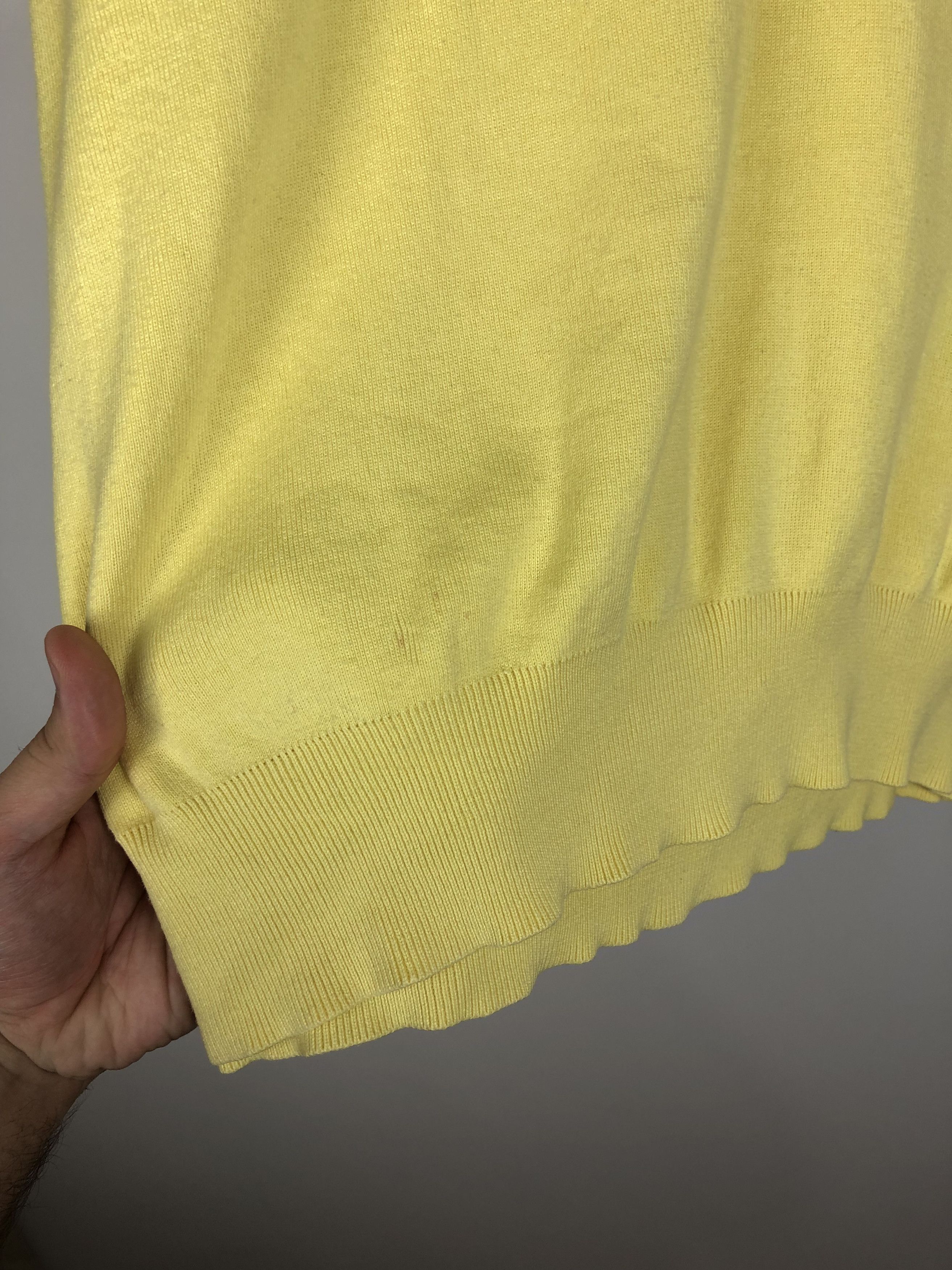 Polo Ralph Lauren Polo Ralph Lauren Sweater V-Neck Pullover Logo Yellow XL Size US XL / EU 56 / 4 - 9 Thumbnail
