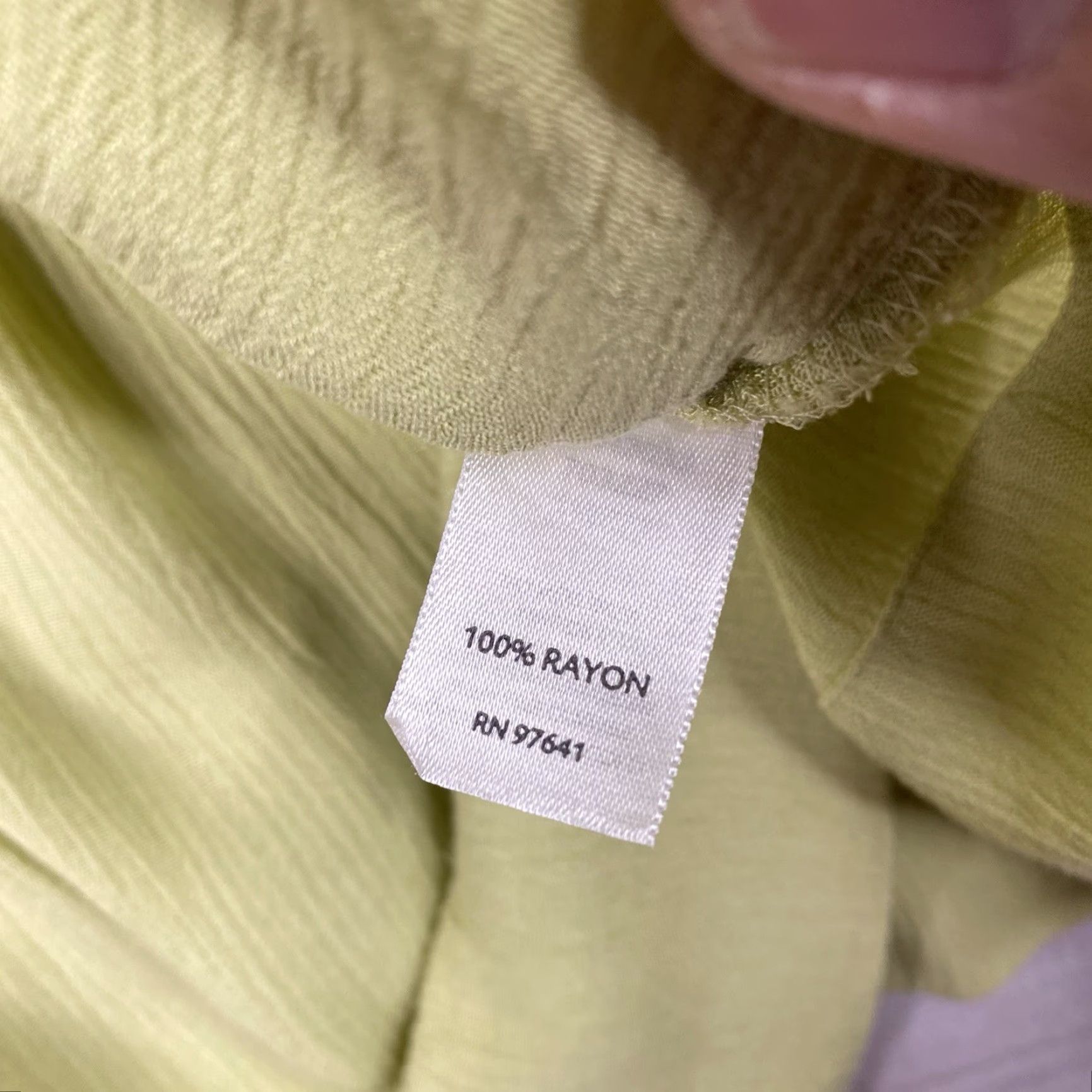 J. Jill J. Jill Womens Top XL Green Pleated Short Cap Sleeve Rayon Blouse Size XL / US 12-14 / IT 48-50 - 6 Thumbnail