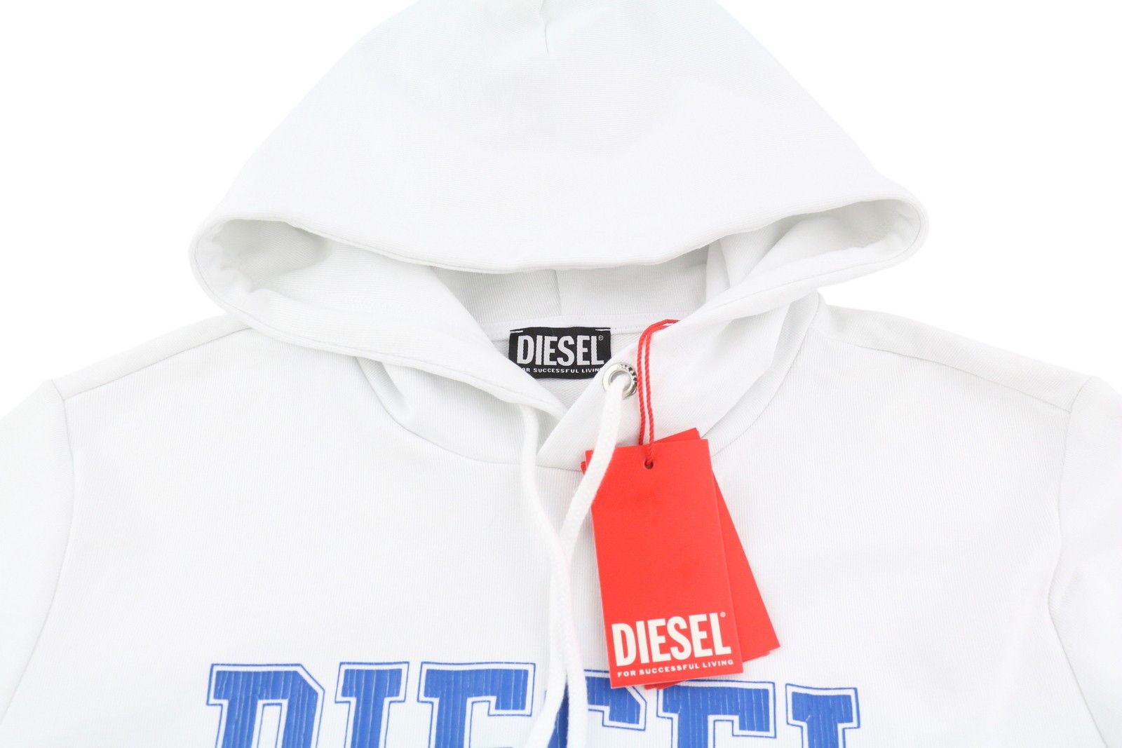 Diesel S-GINN-HOOD-K25 M White Logo Hoodie 41027 Size US M / EU 48-50 / 2 - 4 Thumbnail