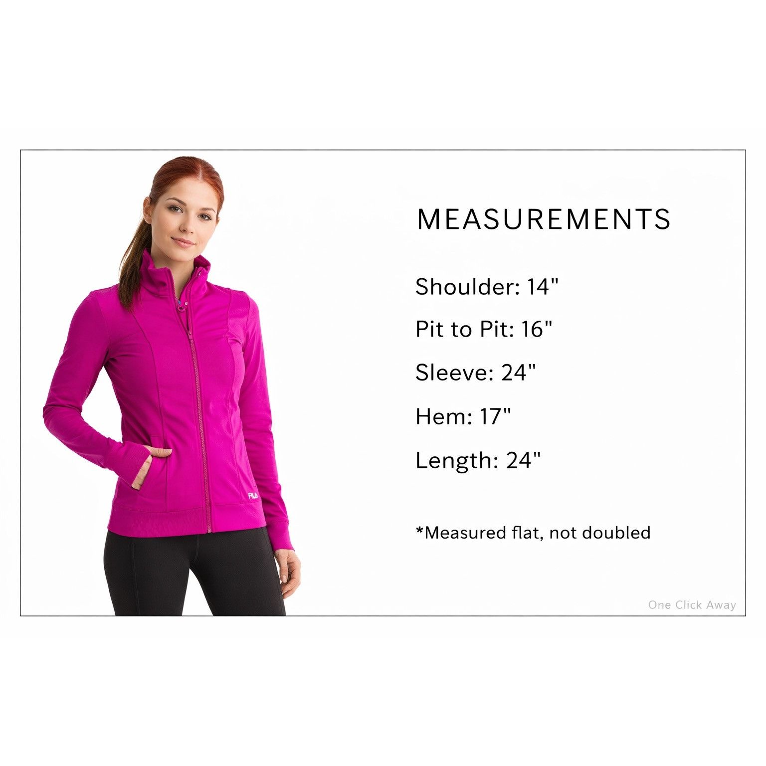 Fila Fila Jacket - Fuchsia Pink Ruched Athleisure - Size XS Size XS / US 0-2 / IT 36-38 - 8 Thumbnail