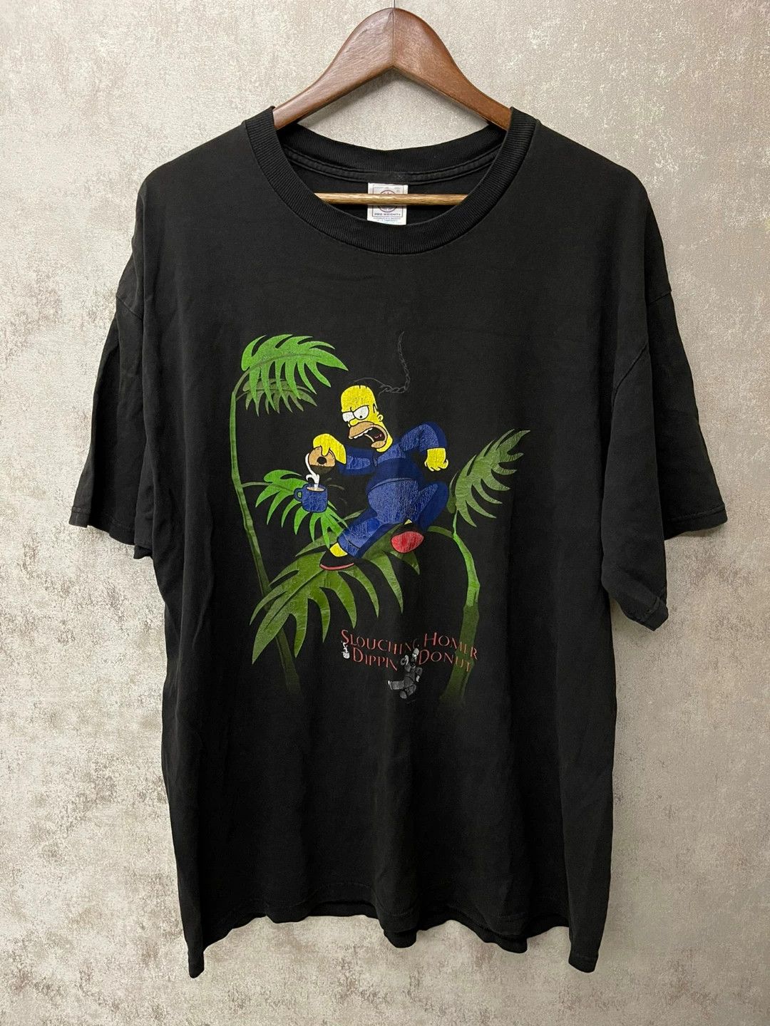 Vintage Vintage 90s Simpson Homer Donut T-Shirt Size US XL / EU 56 / 4 - 1 Thumbnail