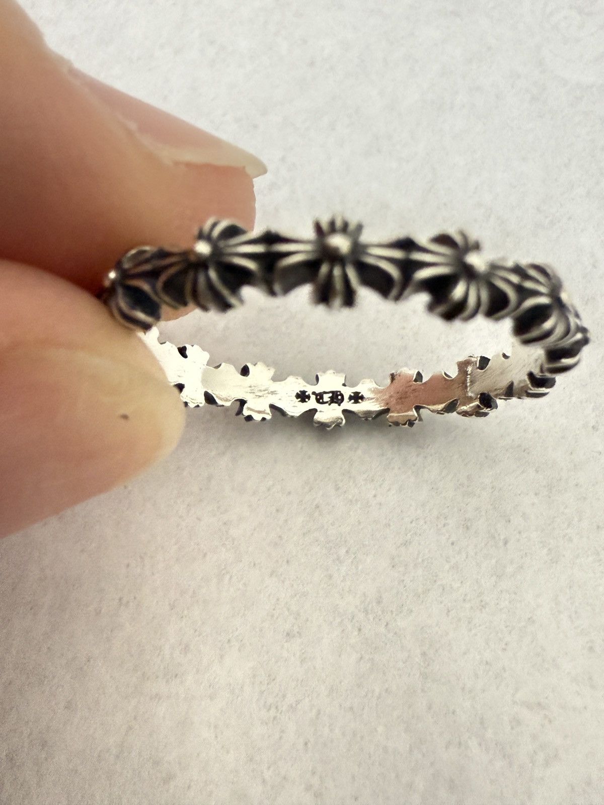 Chrome Hearts Chrome Hearts Ring Silver Tiny E Plus Band Size ONE SIZE - 7 Thumbnail