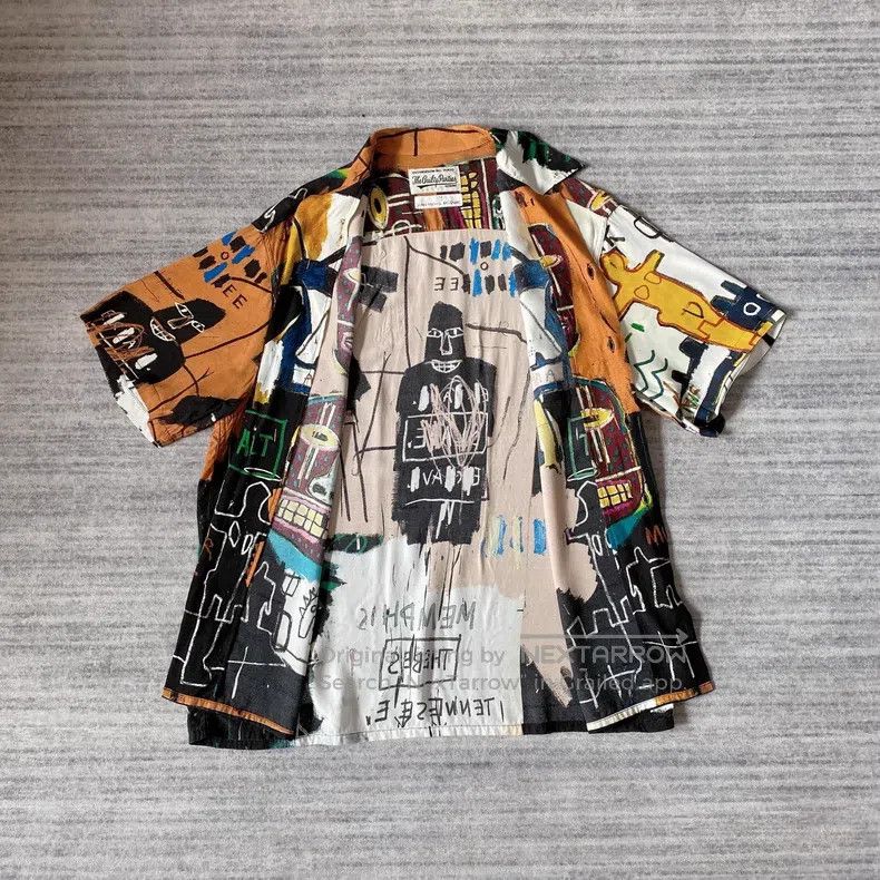 Wacko Maria Wacko Maria Basquit Hawaiian yellow stitching graffiti sho Size US S / EU 44-46 / 1 - 2 Thumbnail