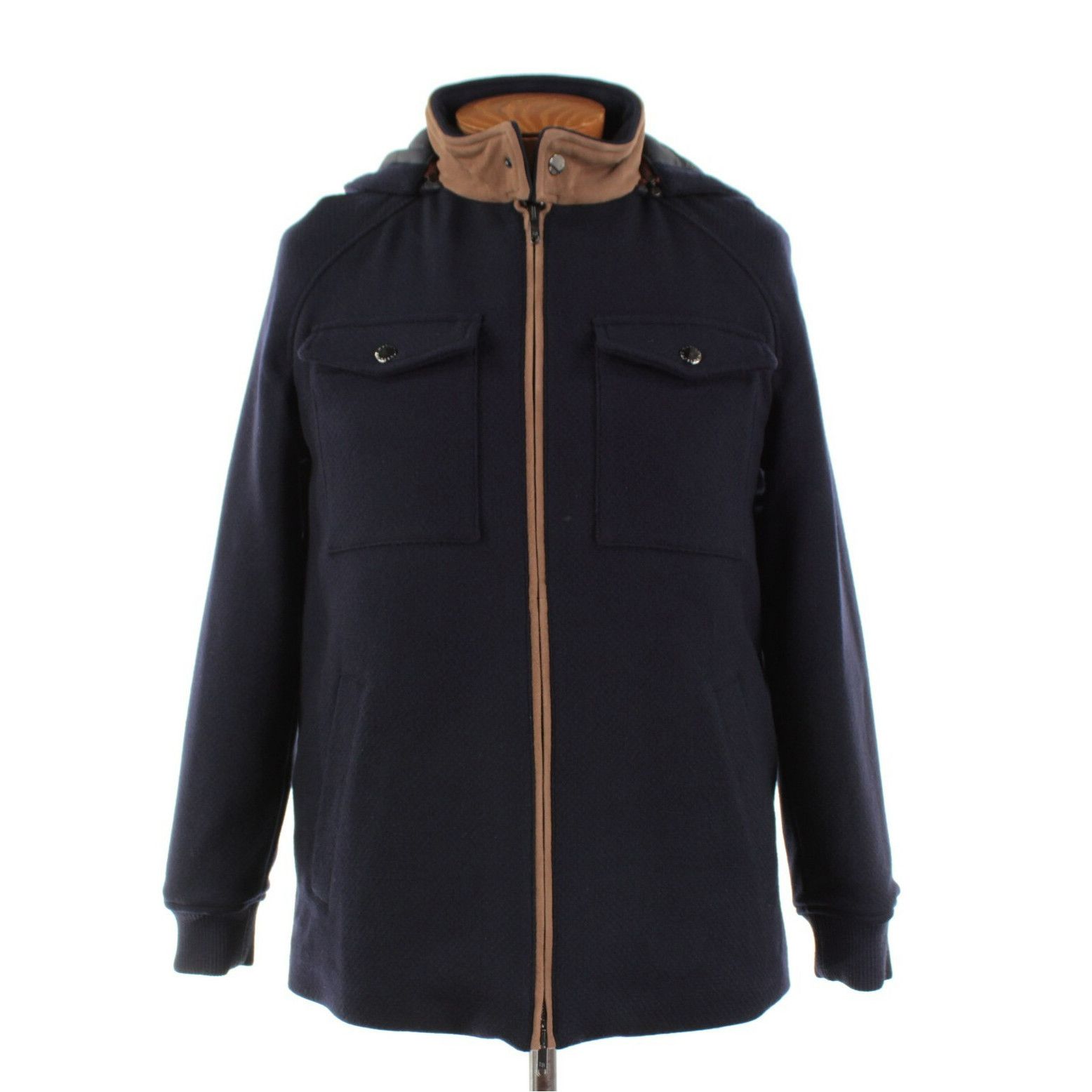 Luciano Barbera Luciano Barbera Jacket Size M US In Blue Wool Blend Size US M / EU 48-50 / 2 - 1 Thumbnail