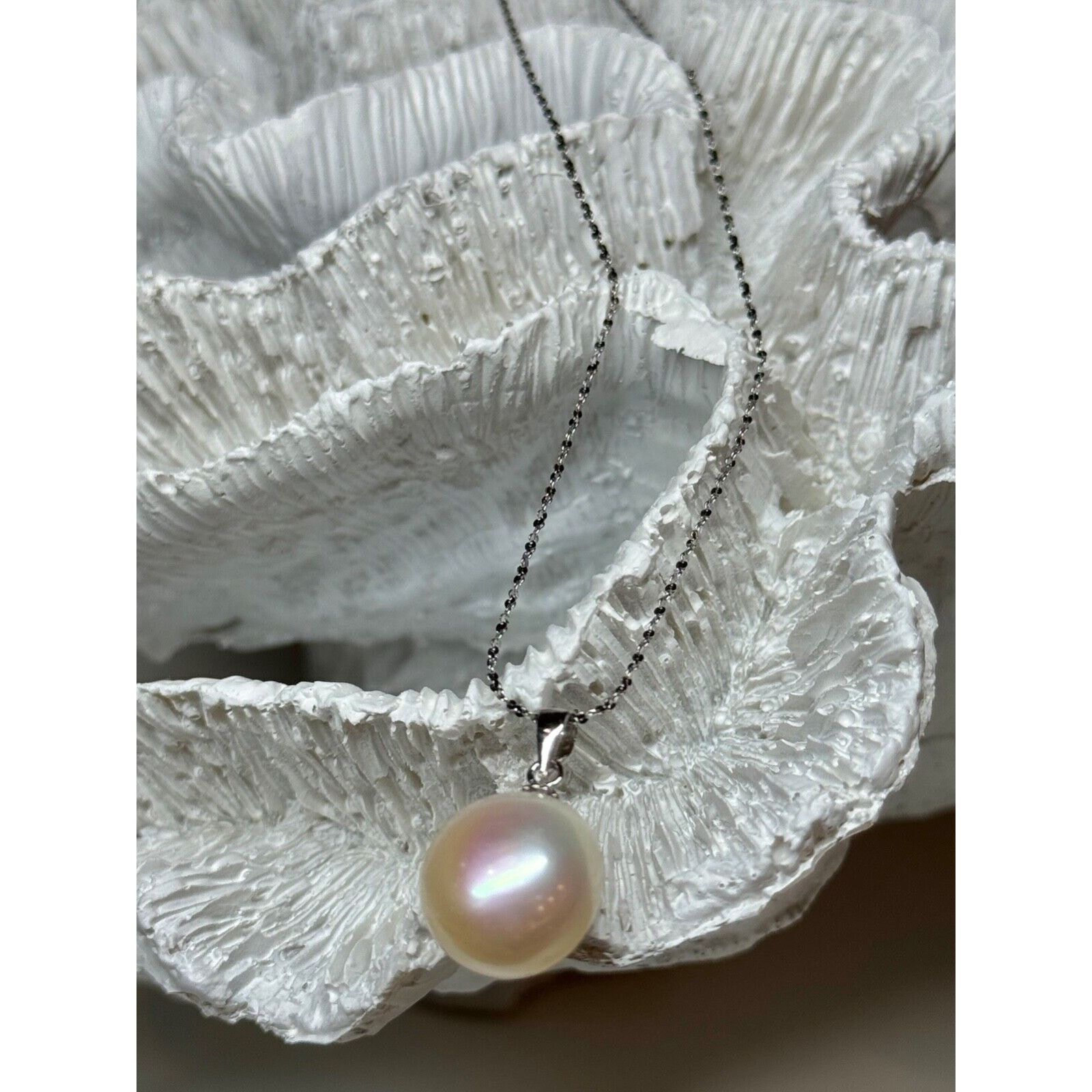 Jewelry 925 STERLING SILVER FRESH WATER PEARL NECKLACE LENGTH 18 In Size ONE SIZE - 8 Thumbnail