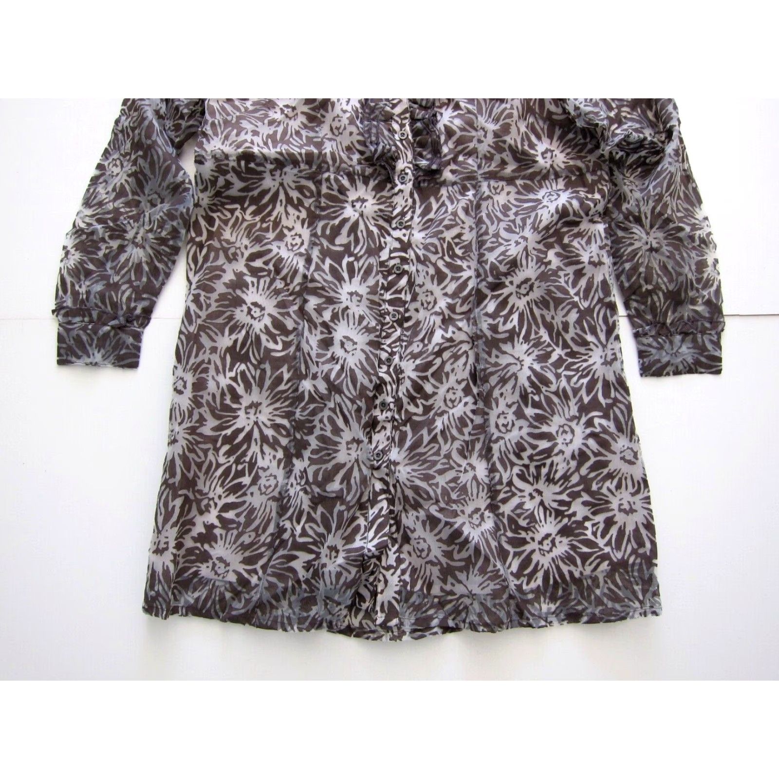 Vintage NWT Rancho Estancia Floral Long Sleeve Tunic Mini Dress XX NWT Size XXL / US 16-18 / IT 52-54 - 8 Thumbnail