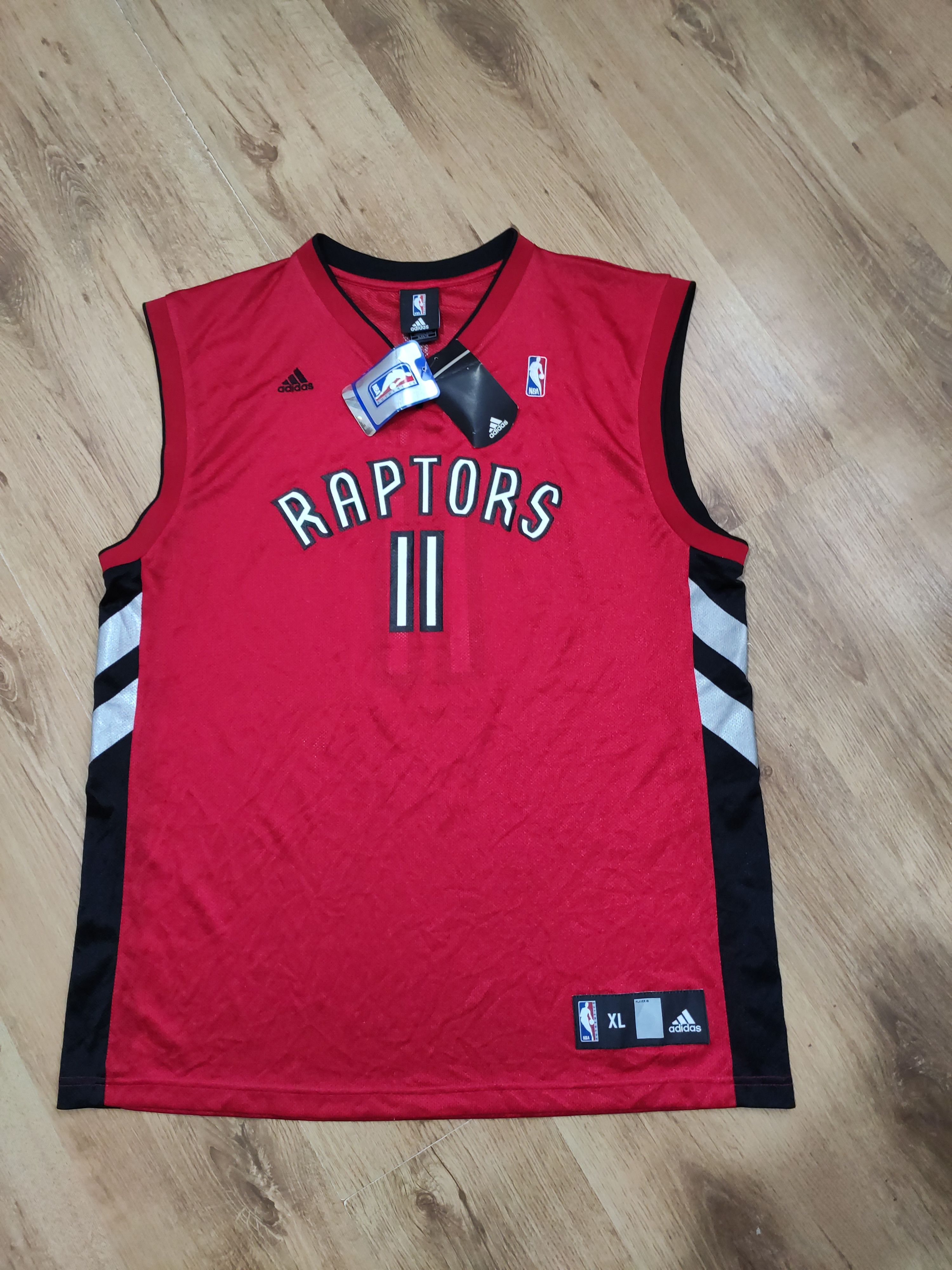 image of Vintage Adidas Nba Toronto Raptors Jersey 11 Tj Ford XL in Raw, Men's