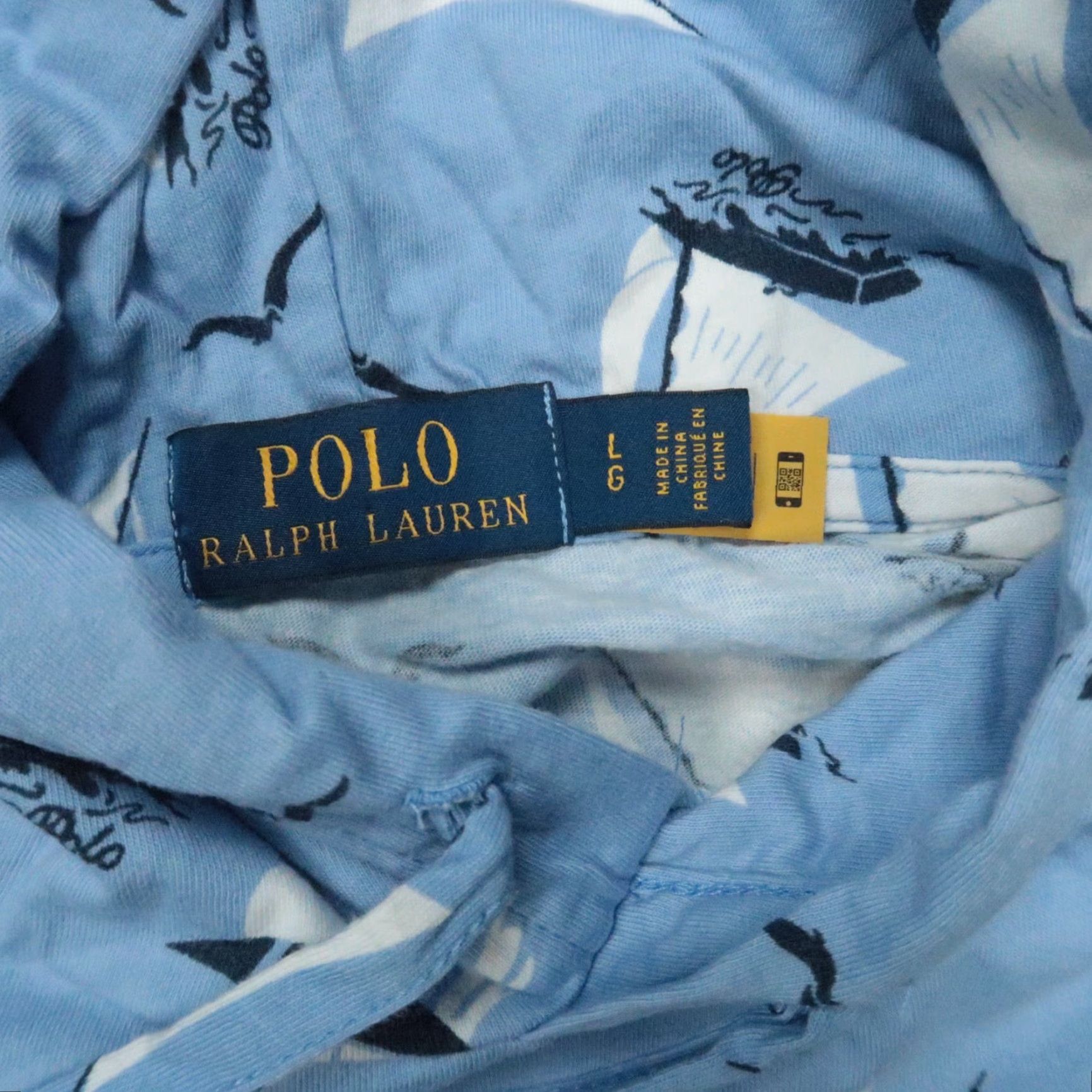 Polo Ralph Lauren VINTAGE Polo Ralph Lauren Hoodie Mens Large Blue Sailing Surfing Bear Lightweight Hooded Size US L / EU 52-54 / 3 - 3 Thumbnail