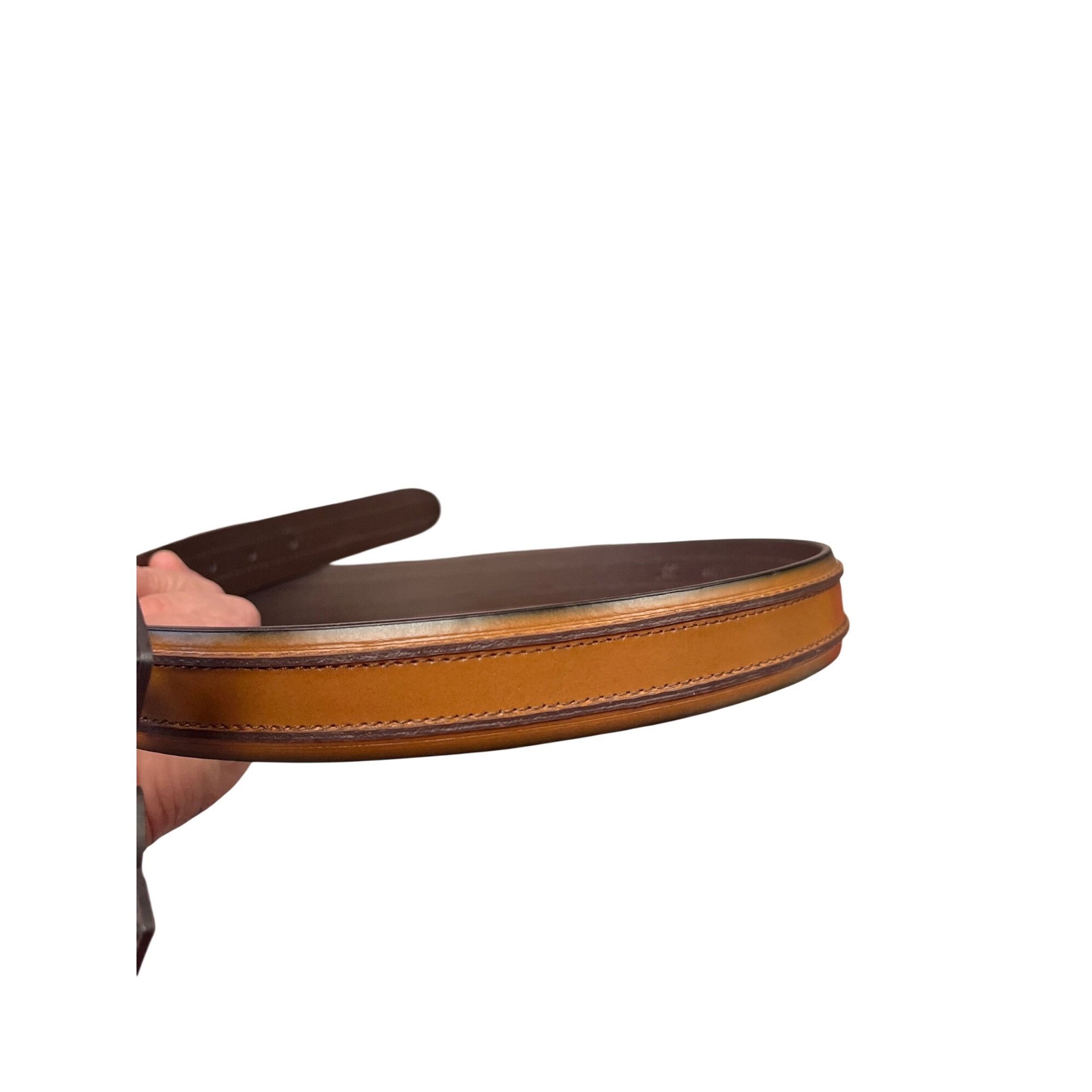 Florsheim Florsheim mens brown leather belt sz 38, 1" wide SKU 9919 Size 38 - 4 Thumbnail