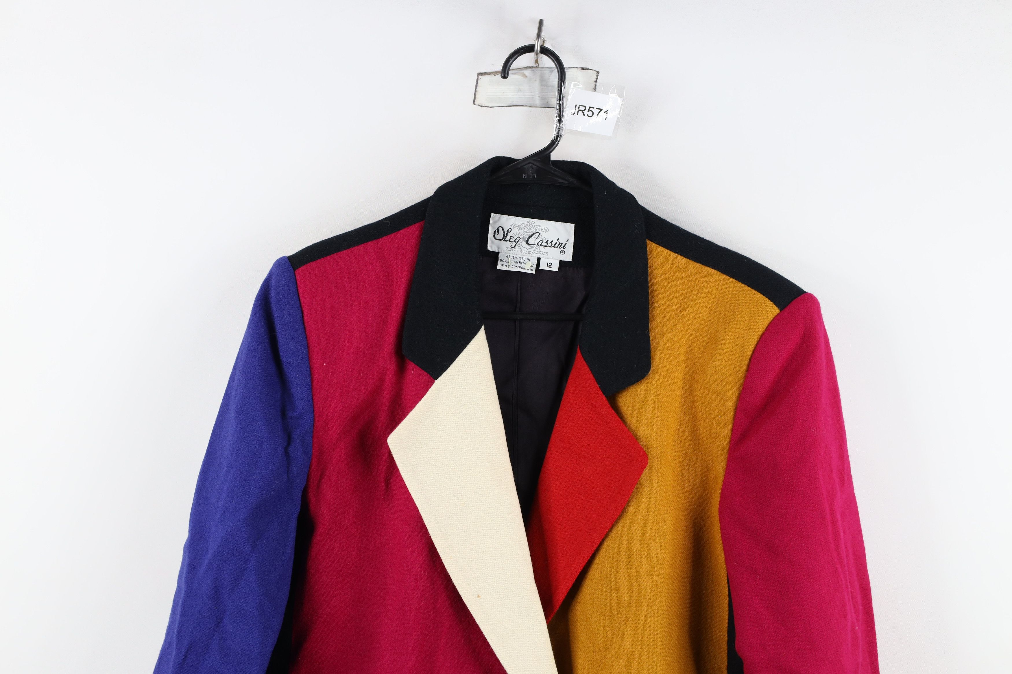 Vintage Vintage 80s 90s Oleg Cassini Block Blazer Suit Coat Jacket Size XL / US 12-14 / IT 48-50 - 2 Thumbnail