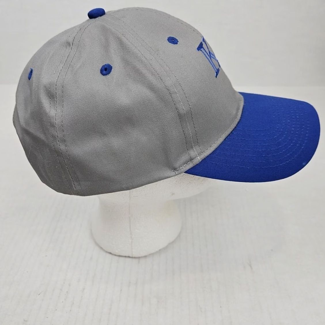 Vintage K&B Transportation Trucker Cap Adjustable Gray Blue Hat Trucker Hat Men Adjustable Cap Cotton Polyester Denim Otto Quality Headwear Size ONE SIZE - 3 Thumbnail