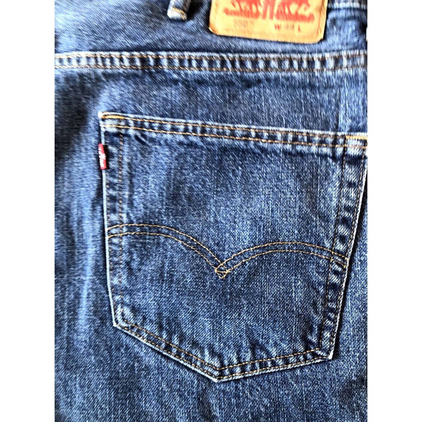 Levi's VINTAGE Levi’s 550 Denim Shorts Mens 42 Bermuda 10” Rise Blue 5-Pocket Logo Button Zipper Relaxed Regular Denim Shorts Mens Blue Size US 42 / EU 58 - 3 Thumbnail