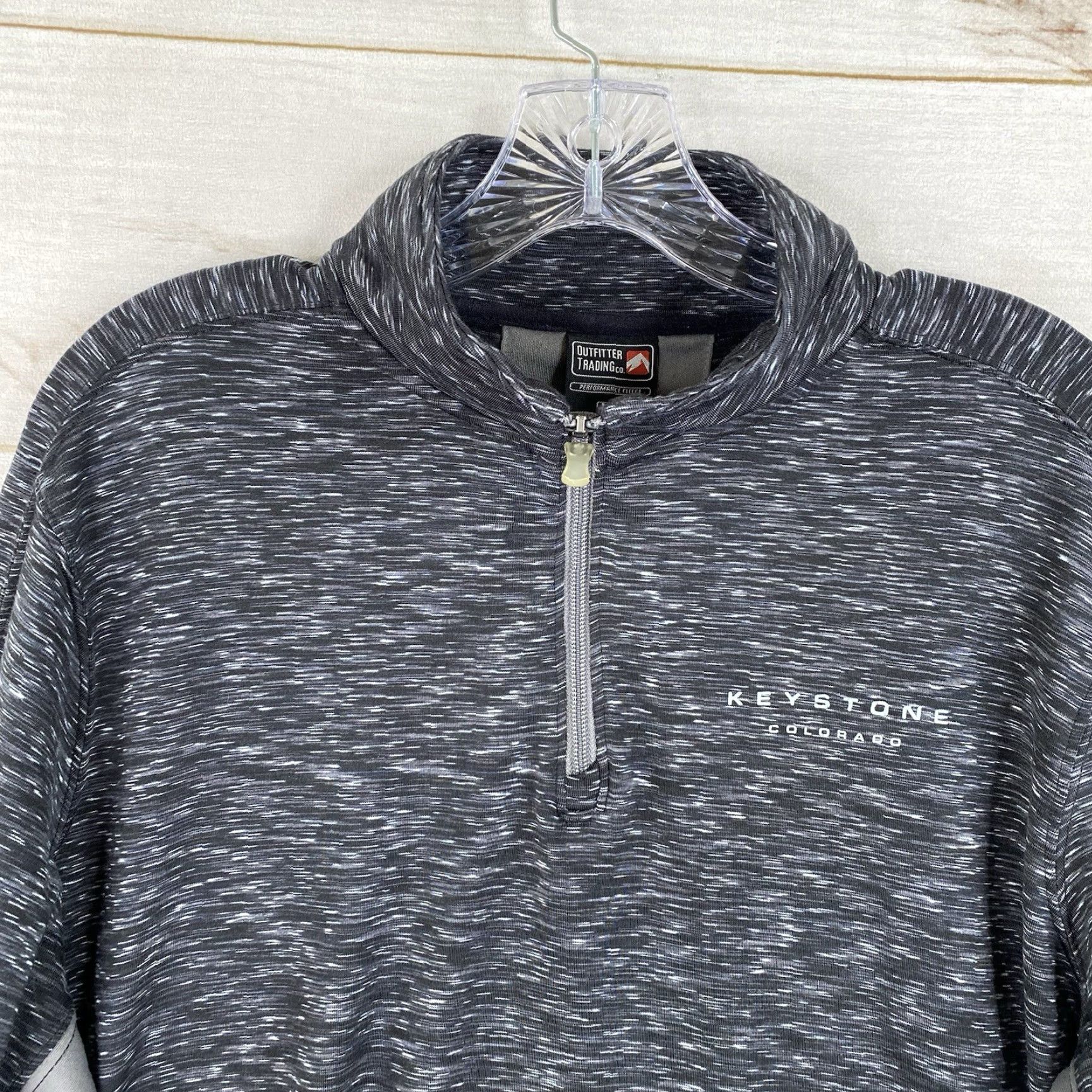 CO VINTAGE Outfitter Trading Co Performance Jacket Top Unisex XL Gray Heather Keystone CO Size XL / US 12-14 / IT 48-50 - 2 Thumbnail