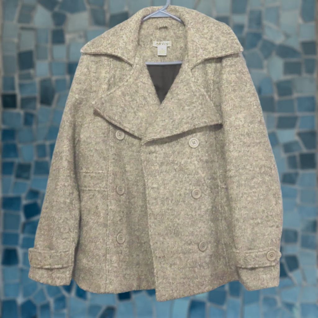 Orvis Orvis Wool Blend Women's M Gray Jacket Coat Wool Clothing Outer Shell Button Closure Long Sleeve Regular Fit Size M / US 6-8 / IT 42-44 - 1 Thumbnail