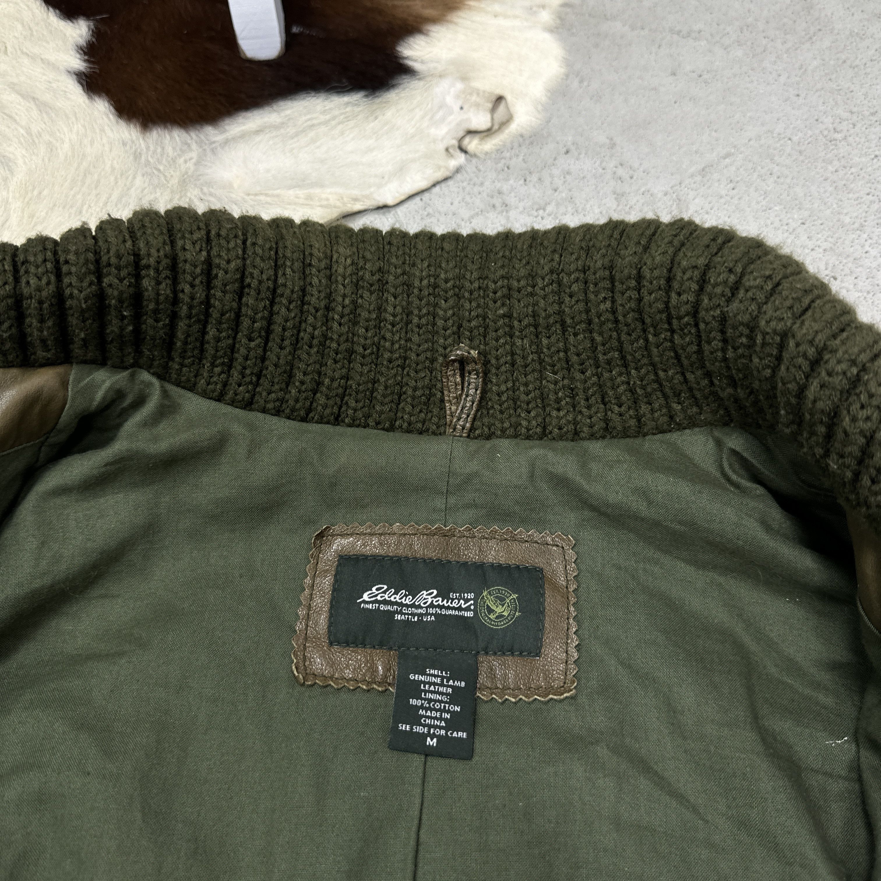 Vintage Vintage Leather Biker Moto Olive Green Jacket Y2K Size US M / EU 48-50 / 2 - 5 Thumbnail
