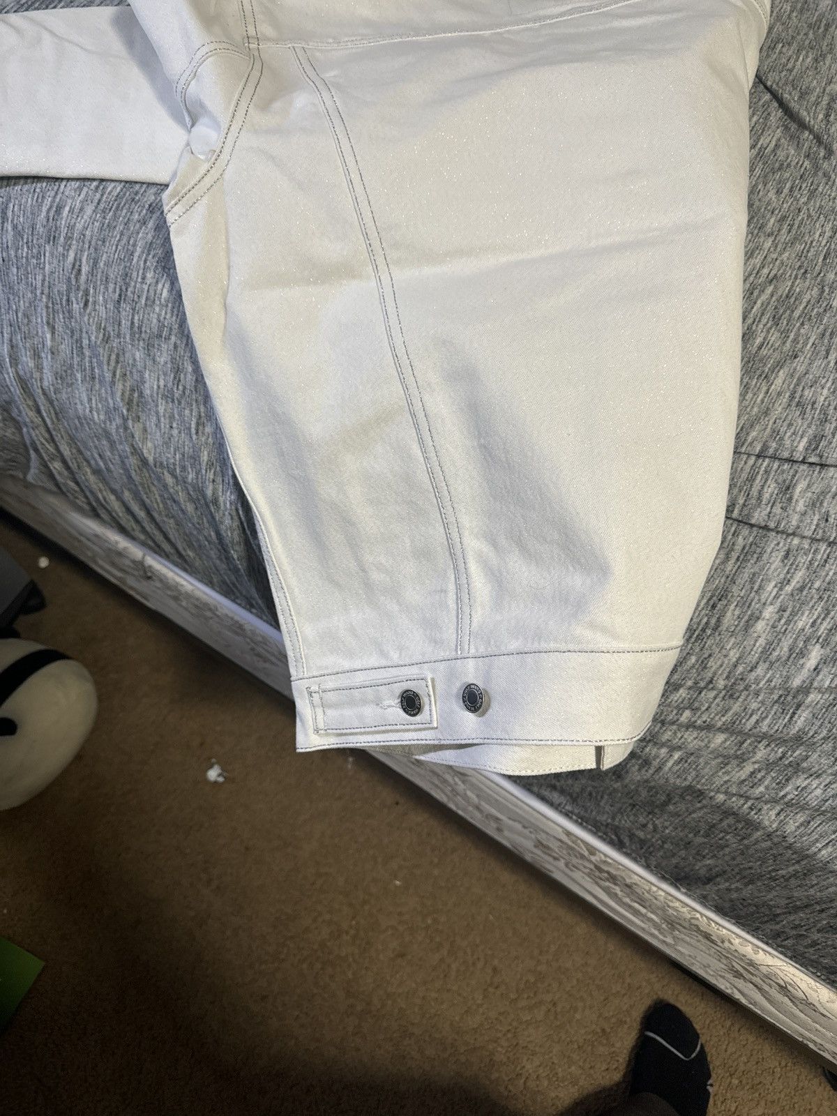 Golf Wang GOLF WHITE GLITTER DENIM TRUCKER JACKET Size US M / EU 48-50 / 2 - 3 Thumbnail