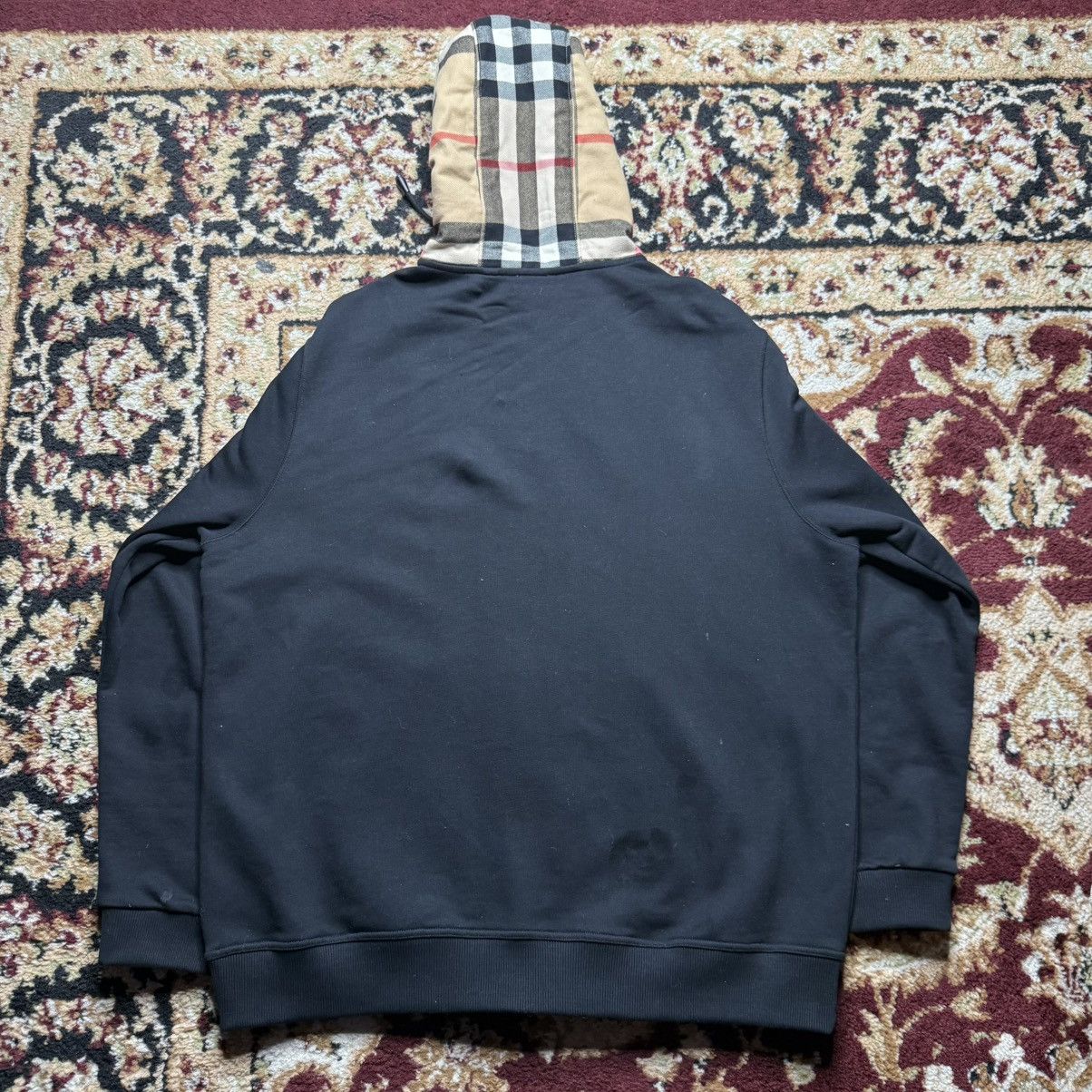 Burberry Samuel Cotton Check-Trimmed Hoodie Size US XXL / EU 58 / 5 - 2 Thumbnail