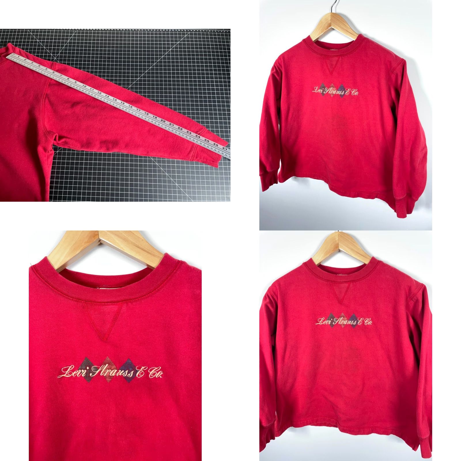 Levi's VINTAGE Levi's Red Tab Sweatshirt Boxy Fit Embroidered Script XL Adults Red 2000s Hipster Retro Crew Neck Cotton Poly Blend Fleece Logo Shirt Mens Size US XL / EU 56 / 4 - 8 Thumbnail