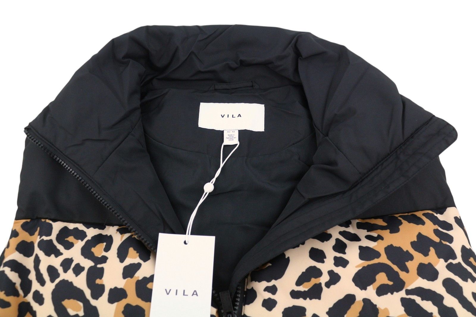 Other MAJA HIGH NECK EU42 Black Leopard Quilted Padded 88061 Size XL / US 12-14 / IT 48-50 - 6 Thumbnail