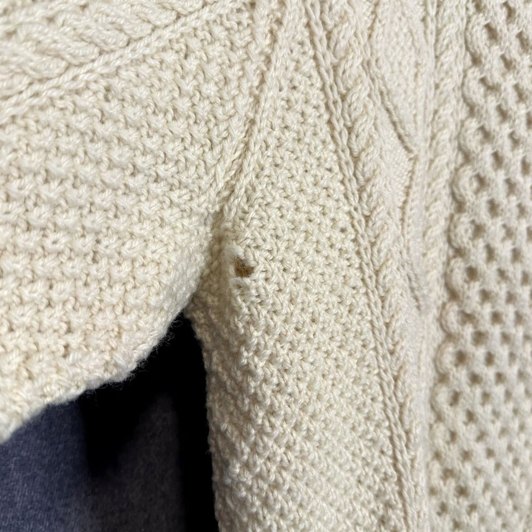 Vintage VINTAGE John Molloy Irish Aran Fisherman Wool Sweater Cream Adult L/XL Size US XL / EU 56 / 4 - 3 Thumbnail