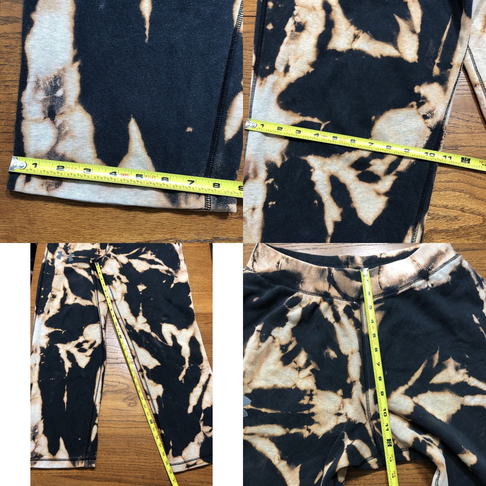 Under Armour Under Armour Sweatpants Black Tie Dye Acid Wash Drawstring Mens L Athletic Pants Size US 33 - 8 Thumbnail