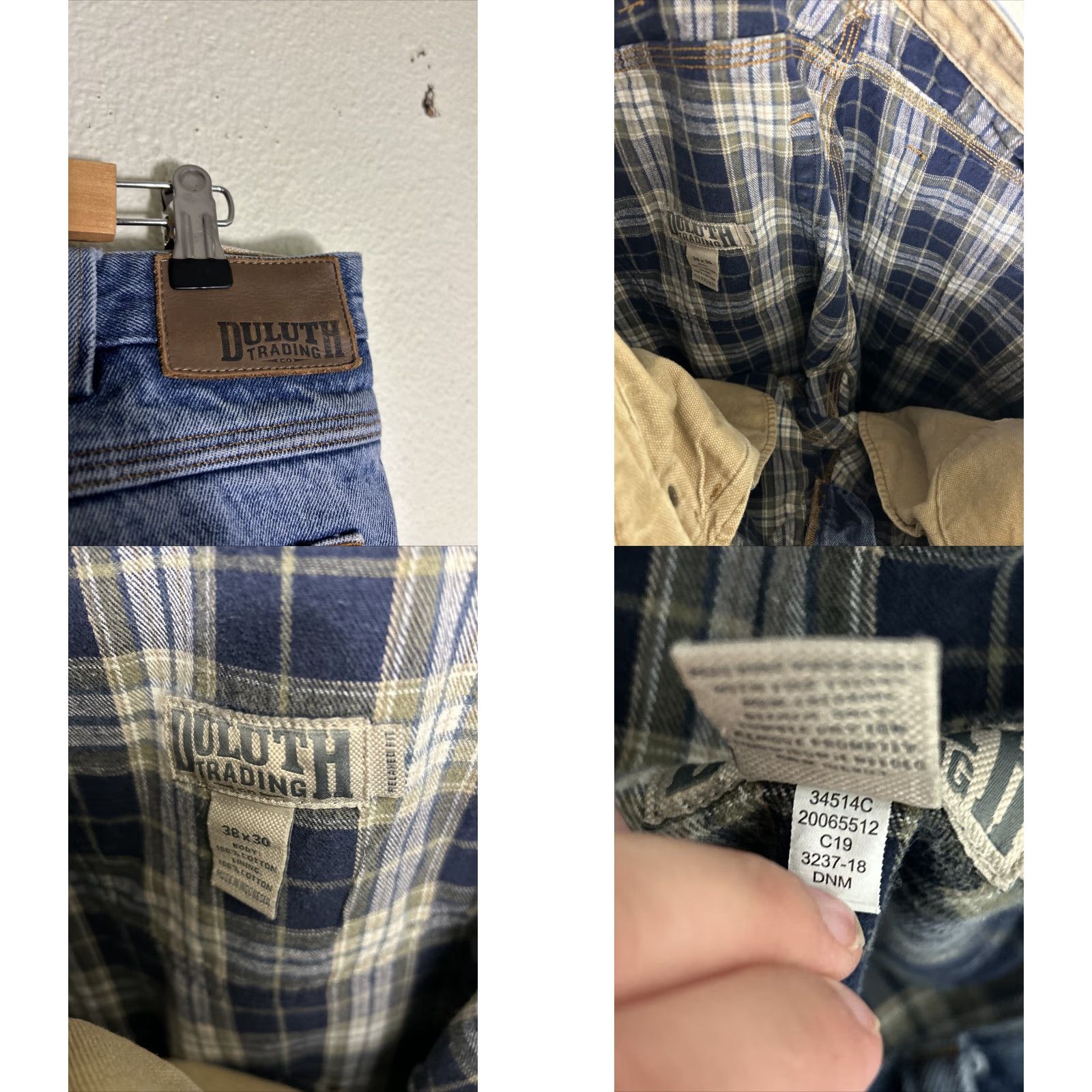 CO Duluth Mens Jeans 38x30 Medium Wash Flannel Lined Straight Paint Stains Blue 38 Regular Mens Size US 38 / EU 54 - 10 Thumbnail