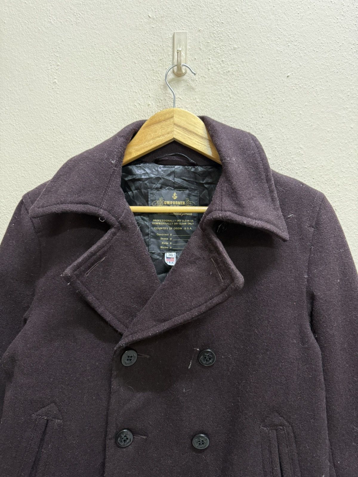 Vintage Vintage Uniformer Authentic Indvidual Garment Wool Peacoat Size US S / EU 44-46 / 1 - 21 Thumbnail
