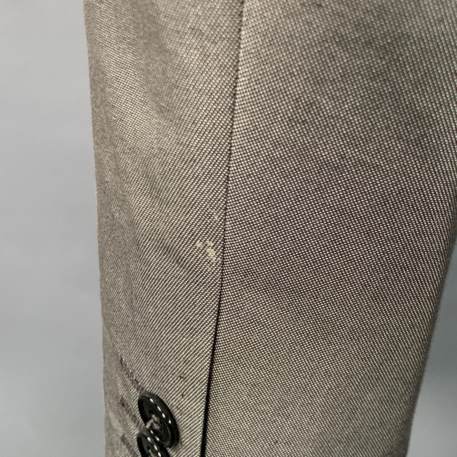 Dolce & Gabbana Size 38 Grey Cotton Silk Peak Lapel Single Button Sport Coat Size 38R - 7 Thumbnail