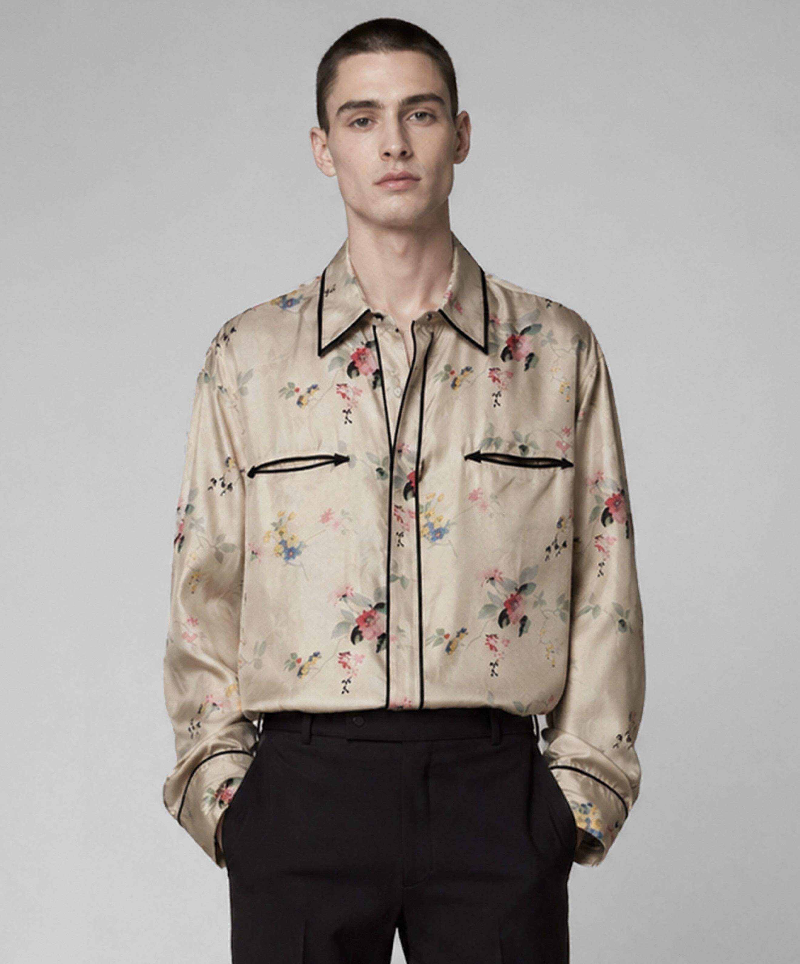 Haider Ackermann Rare Freesia Sand Biais Detail Shirt Size US S / EU 44-46 / 1 - 1 Thumbnail