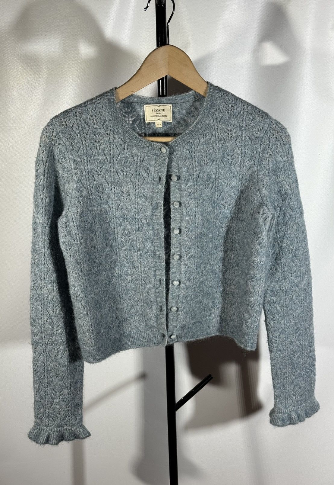 Sezane Wool mohair cardigan SÉZANE X MDLO CAROLINA CARDIGAN Size XS / US 0-2 / IT 36-38 - 1 Thumbnail