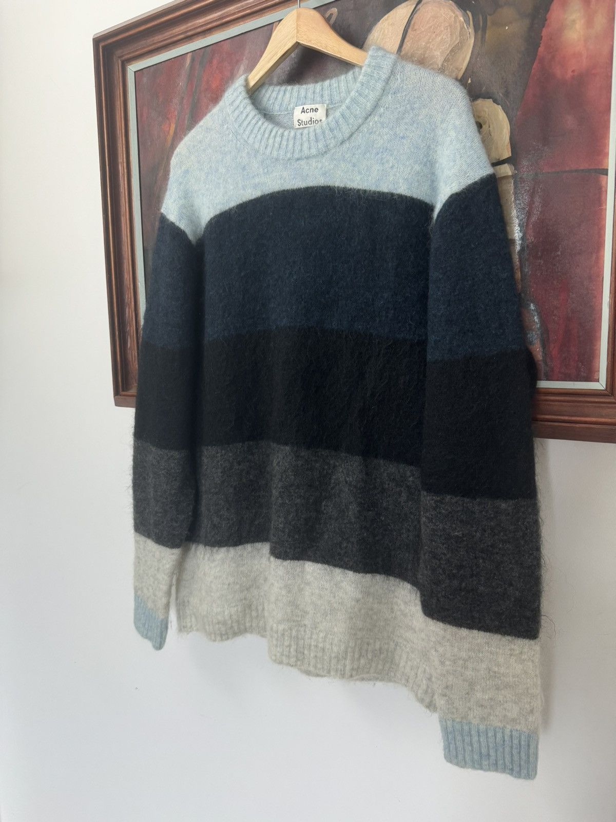 Acne Studios Acne Studios Albah Mohair Oversize Luxury Sweater Striped Size US M / EU 48-50 / 2 - 3 Thumbnail