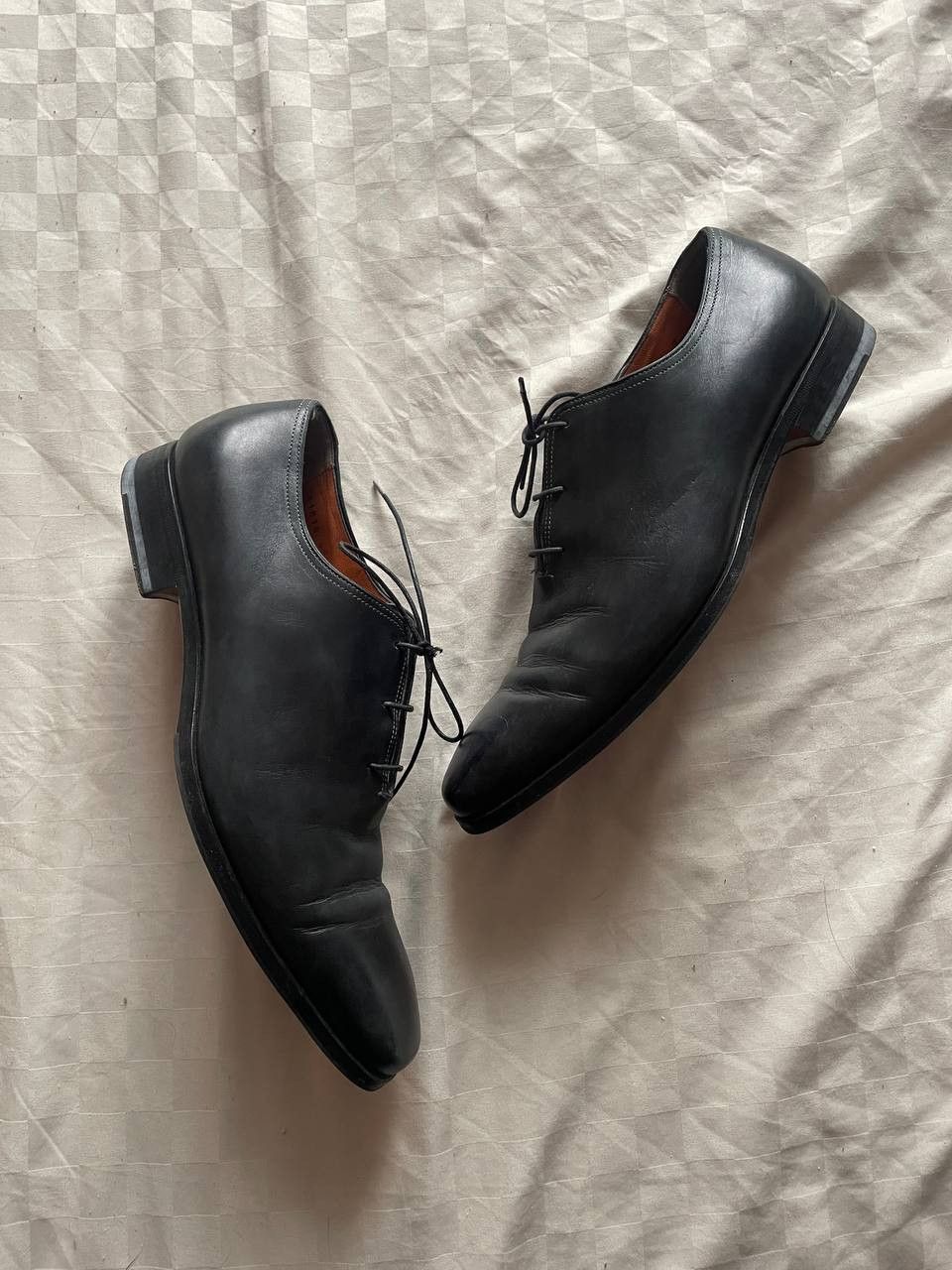 Santoni Santoni Derby Leather Dress Shoes Size US 11.5 / EU 44-45 - 1 Thumbnail