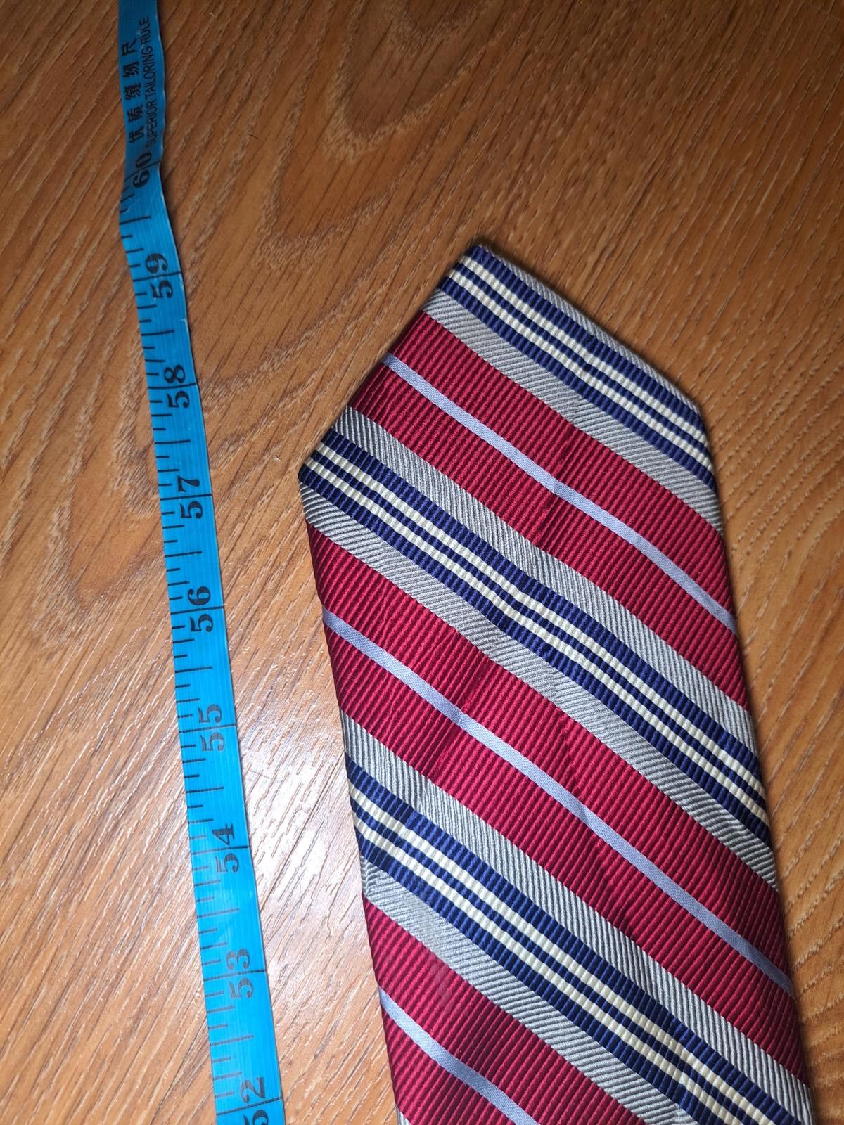 Robert Talbott Robert Talbott Silk Cotton Tie Multicolor Striped Wide Size ONE SIZE - 7 Thumbnail