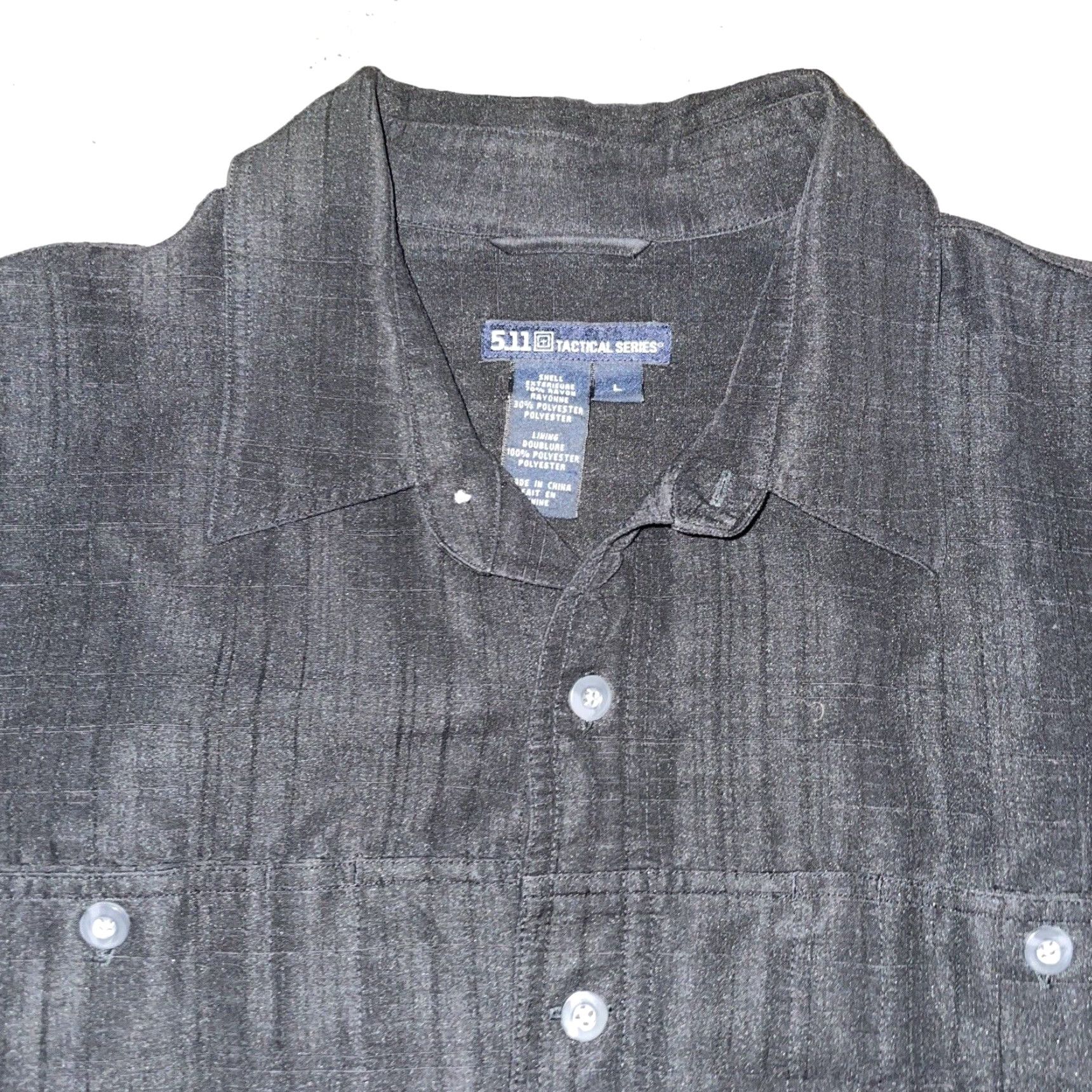 Vintage VINTAGE 5.11 Tactical Black Conceal Button-Up Shirt Adult L Short Sleeve Mens Size US L / EU 52-54 / 3 - 2 Thumbnail