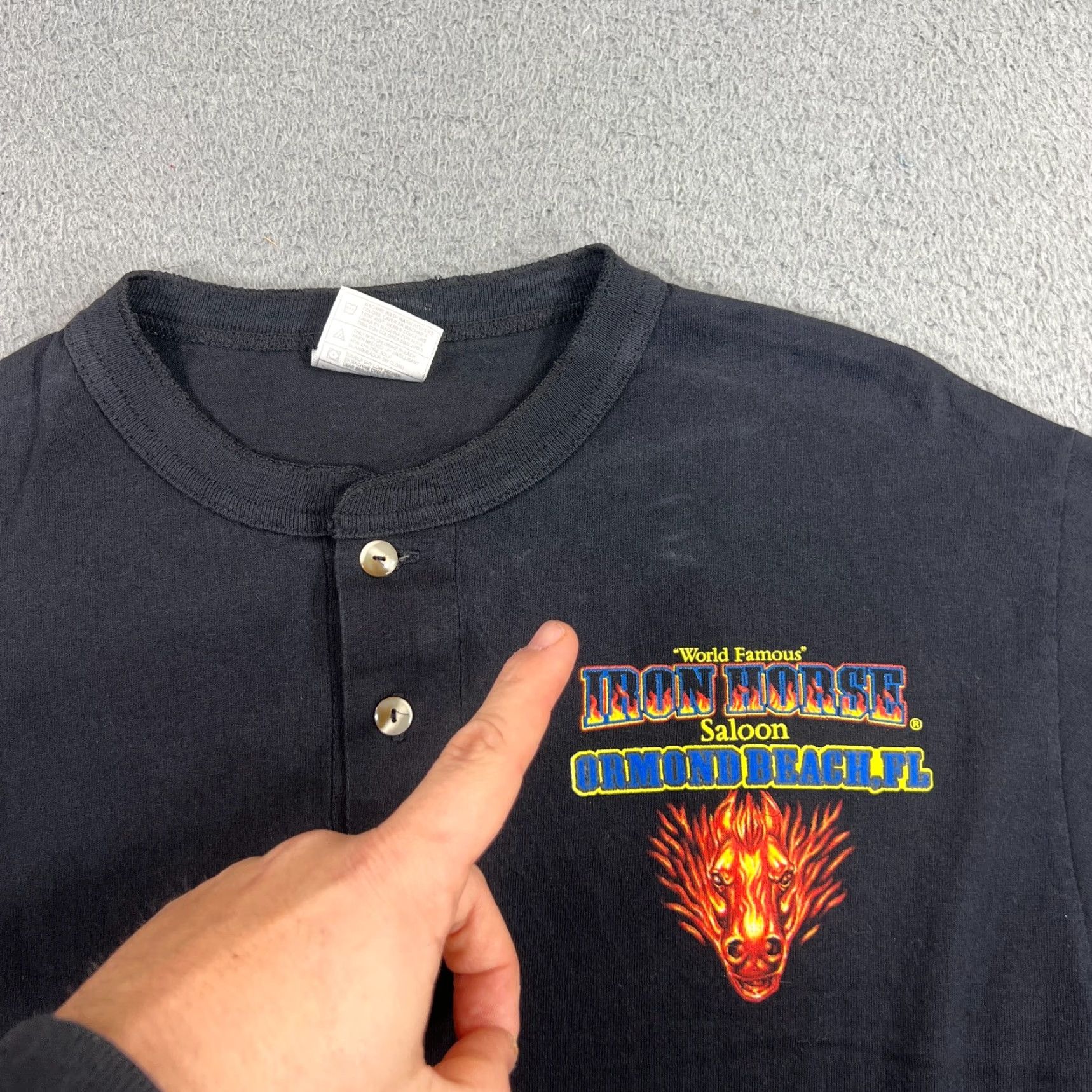 Vintage VINTAGE VTG Iron Horse Saloon Bike Flame Long Sleeve T Shirt Mens M Size US M / EU 48-50 / 2 - 2 Thumbnail