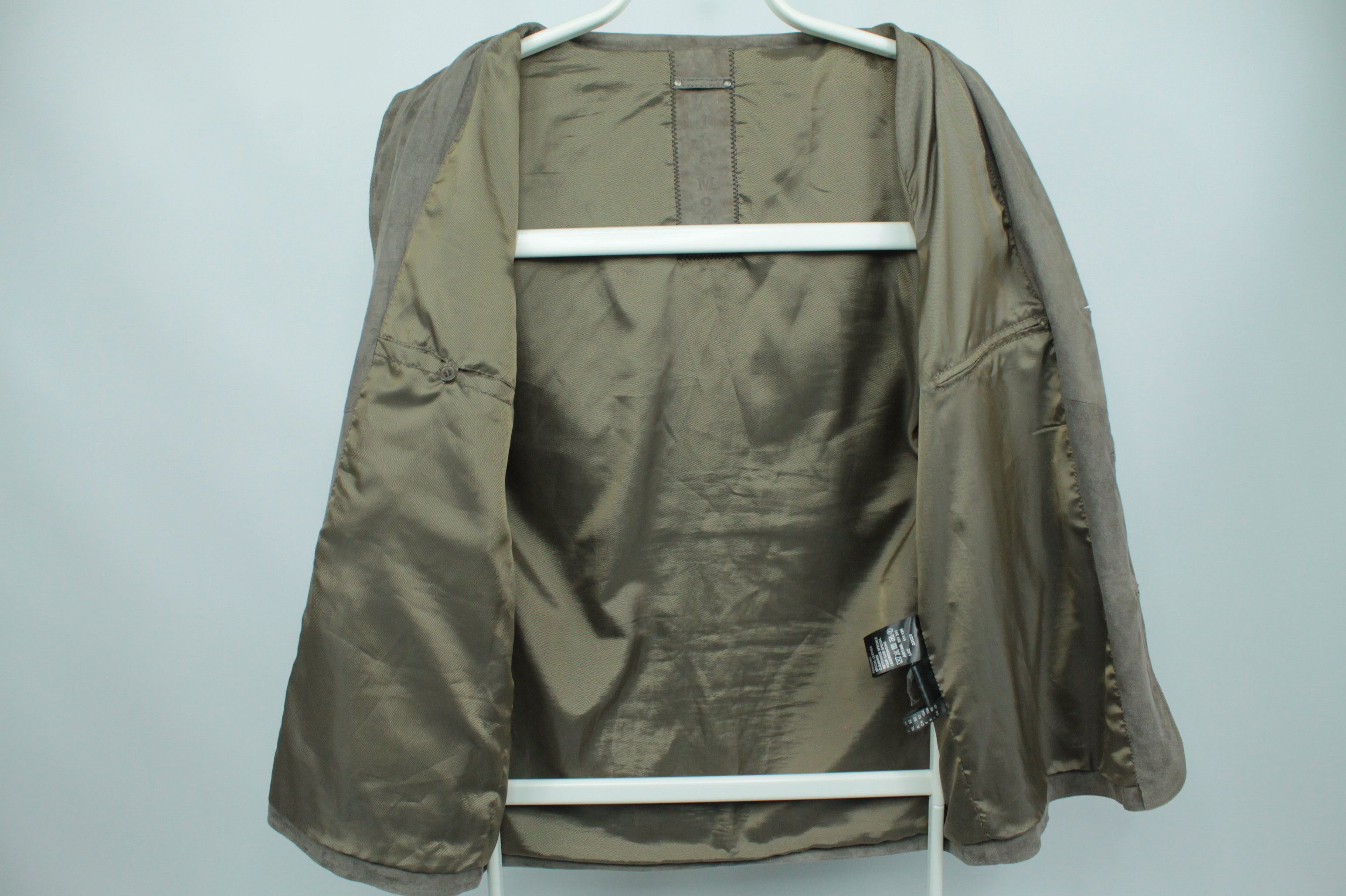 ALBA AlbaModa Gray Suede Leather Jacket Size US L / EU 52-54 / 3 - 8 Thumbnail